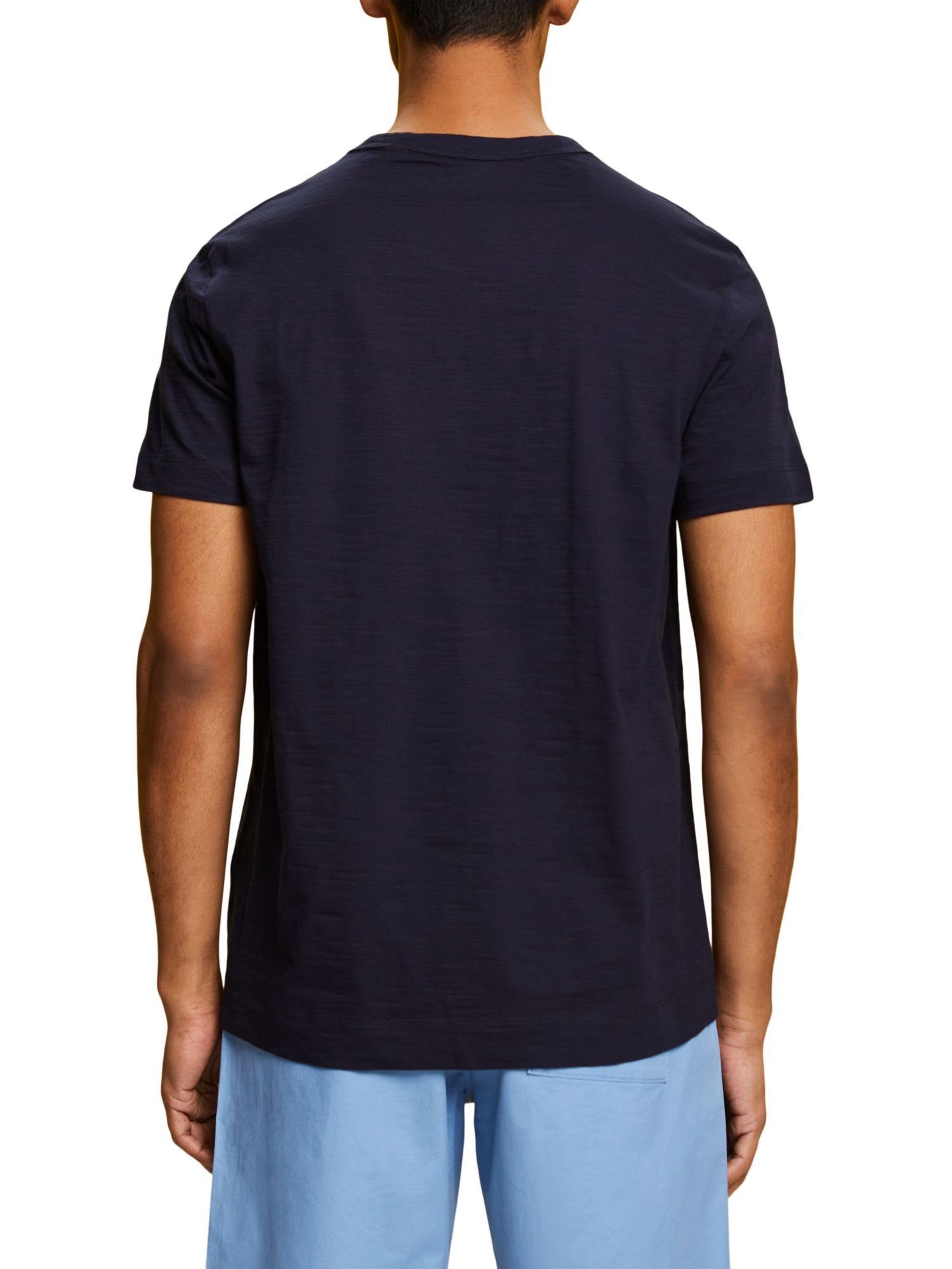 T-Shirt NAVY mit Collection Esprit (1-tlg) % 100 Baumwolle Jersey-T-Shirt Brust-Print,