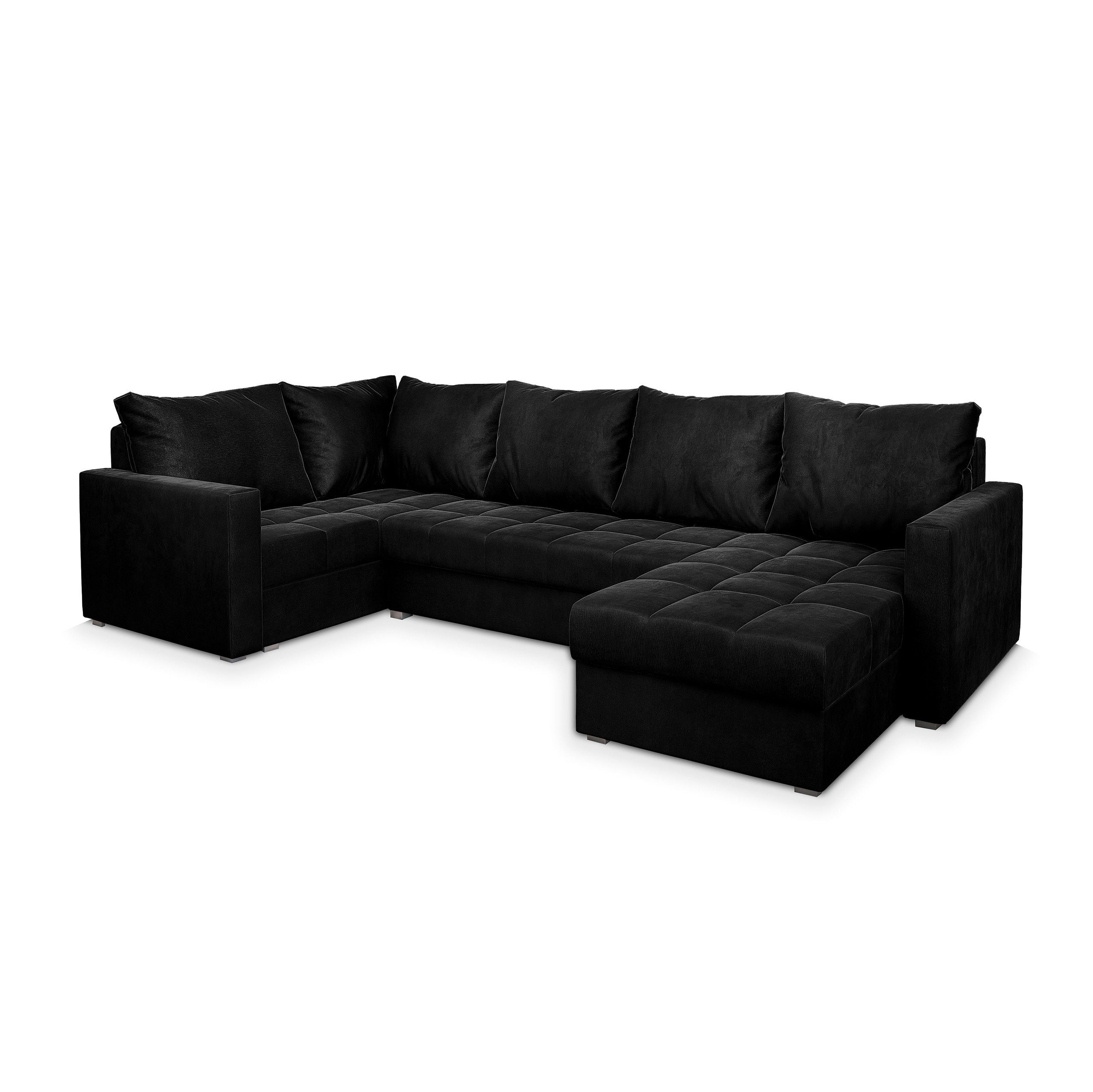 Masseno Ecksofa LORIVO mit Schlaffunktion U-Form, Sofa mit Bettkasten günstig online kaufen