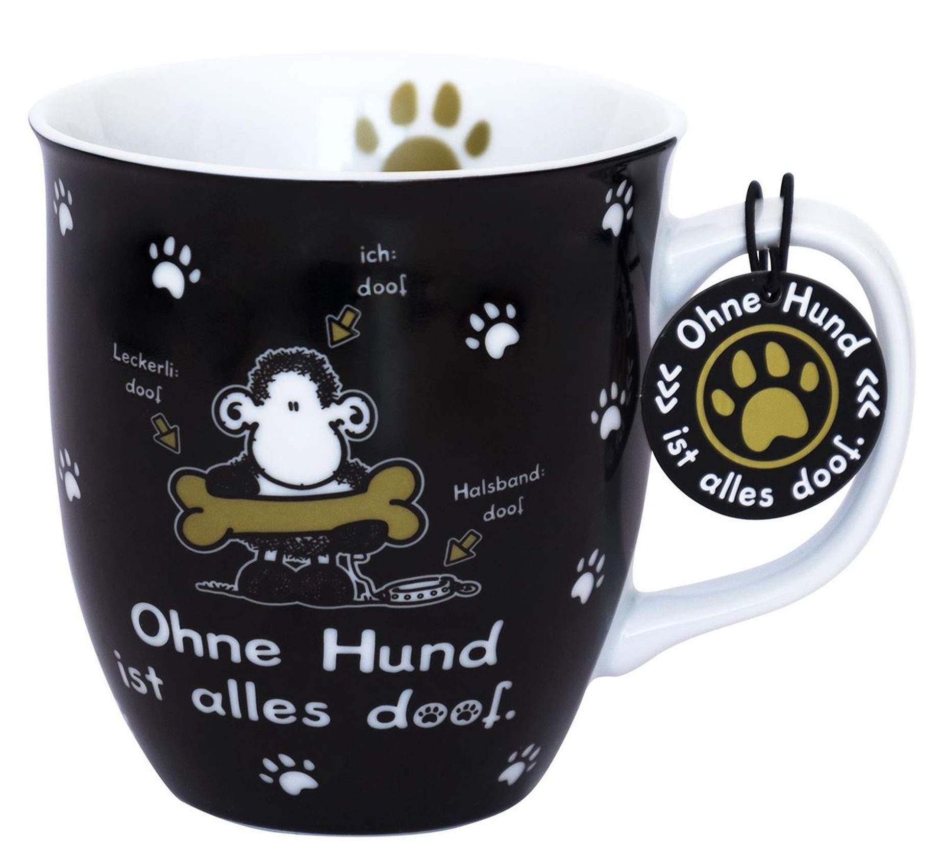 Sheepworld Tasse Sheepworld - Geschenk- Büro- Kaffee- Tasse "Ohne Hund ist alles doof"