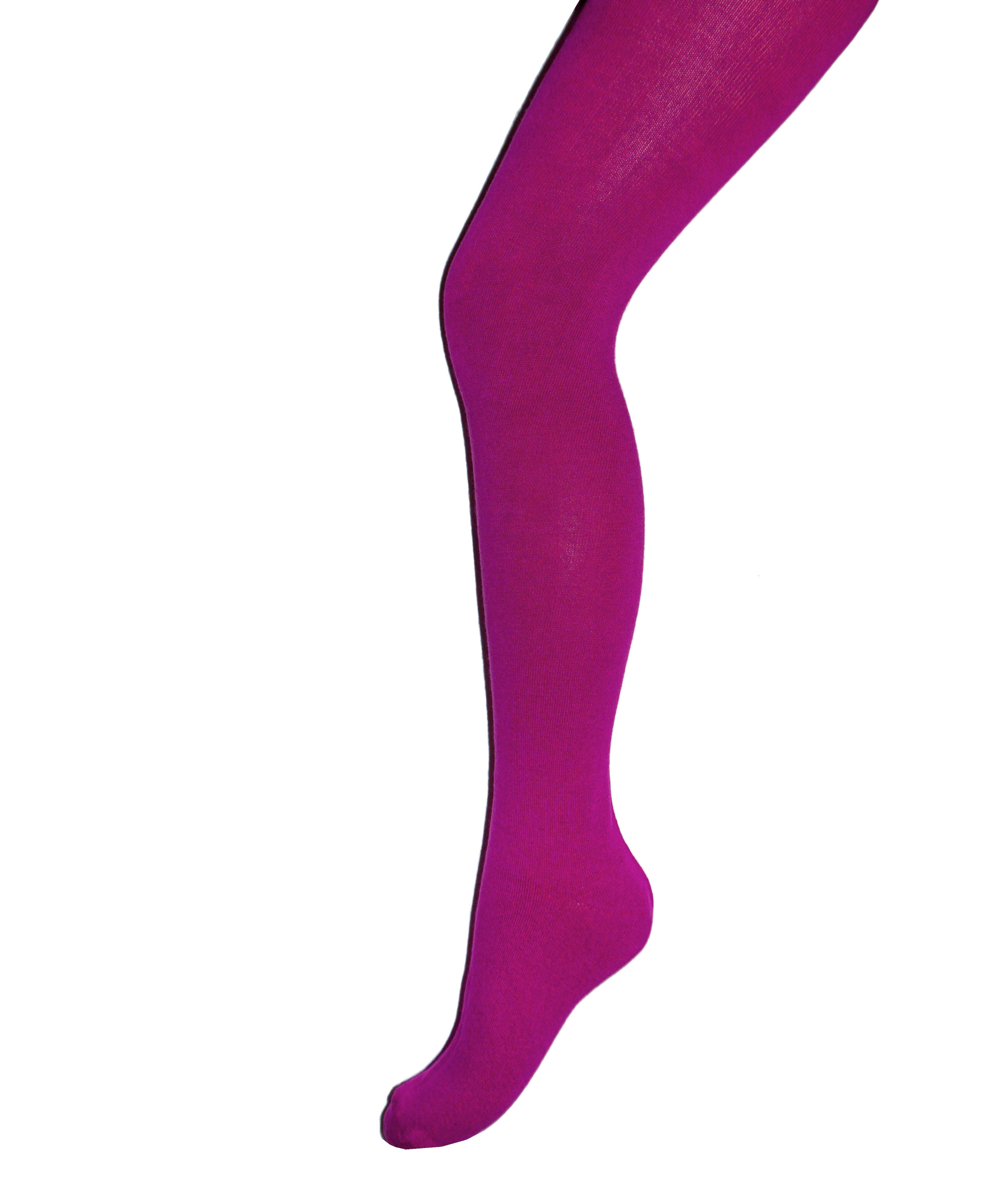 Strickstrumpfhose Damenstrumpfhosen Kurz-Größen >>Einfarbig Bunt<< weiche Baumwolle