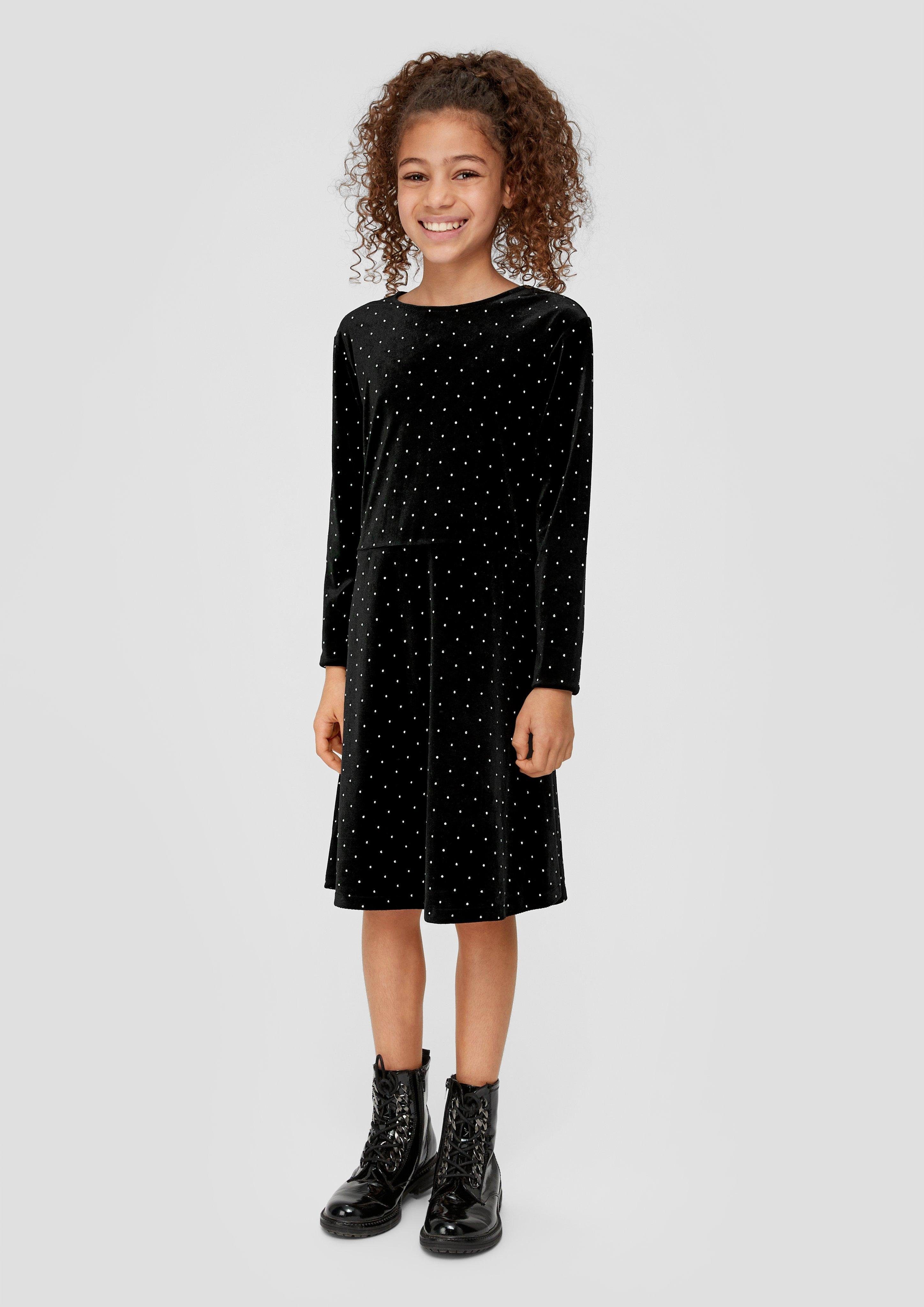 s.Oliver Junior A-Linien-Kleid gepunktetem Muster mit