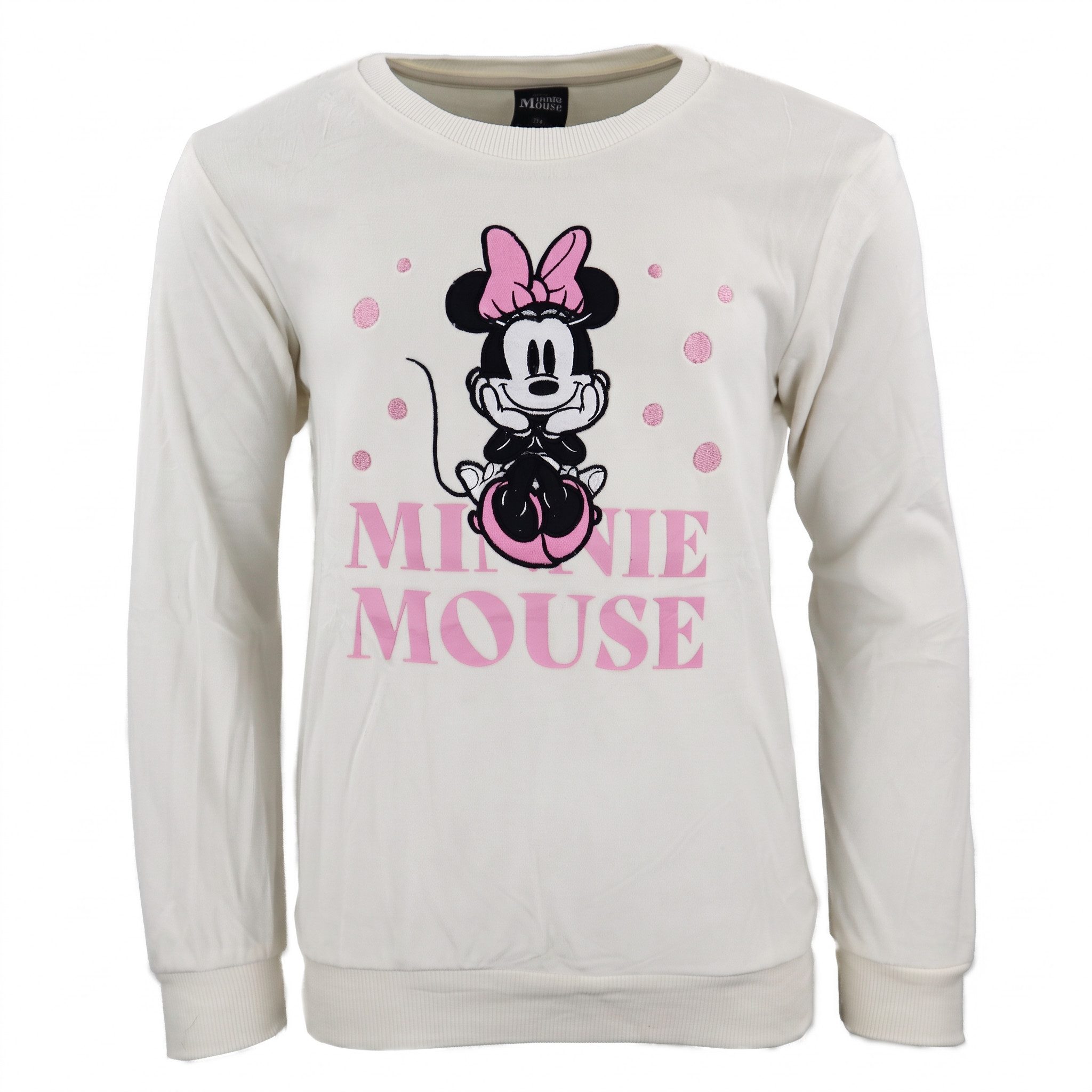 Disney Sweater Disney Minnie Maus Mädchen Kinder Velour Pullover Gr. 104 bis 134