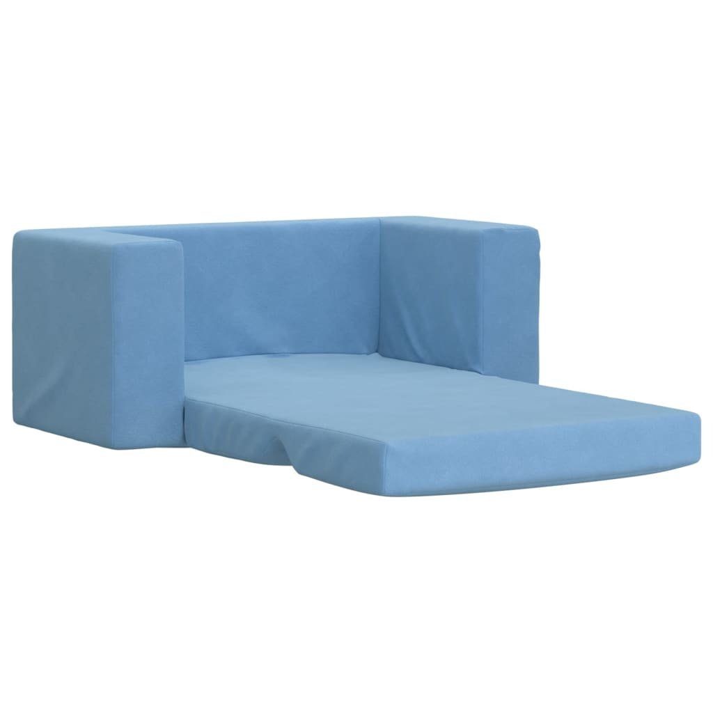 Plüsch Blau Weich furnicato 2-Sitzer Kindersofa