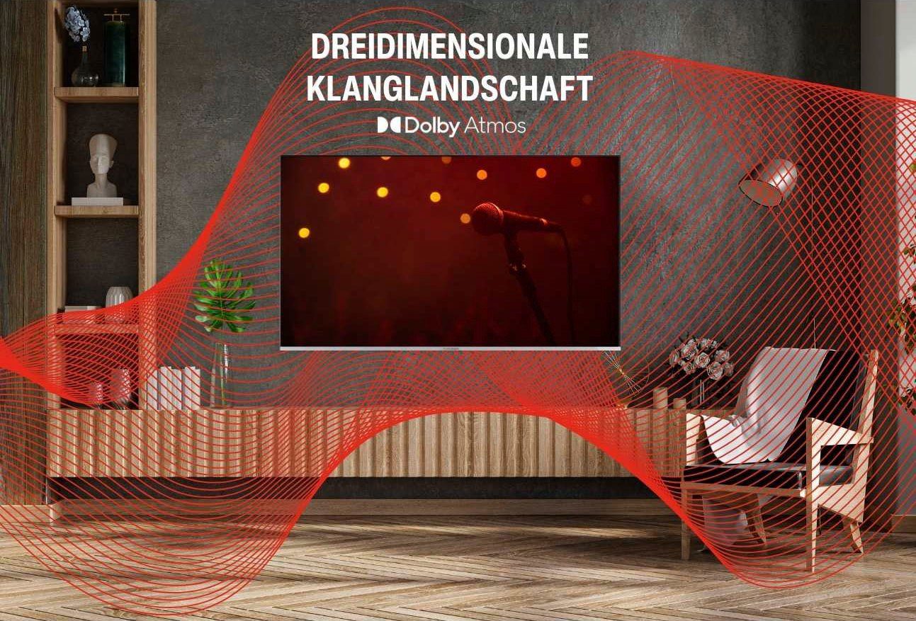 4K LED-Fernseher Telefunken D65V850M5CWHI Ultra (164 Zoll, Smart-TV) cm/65 HD,