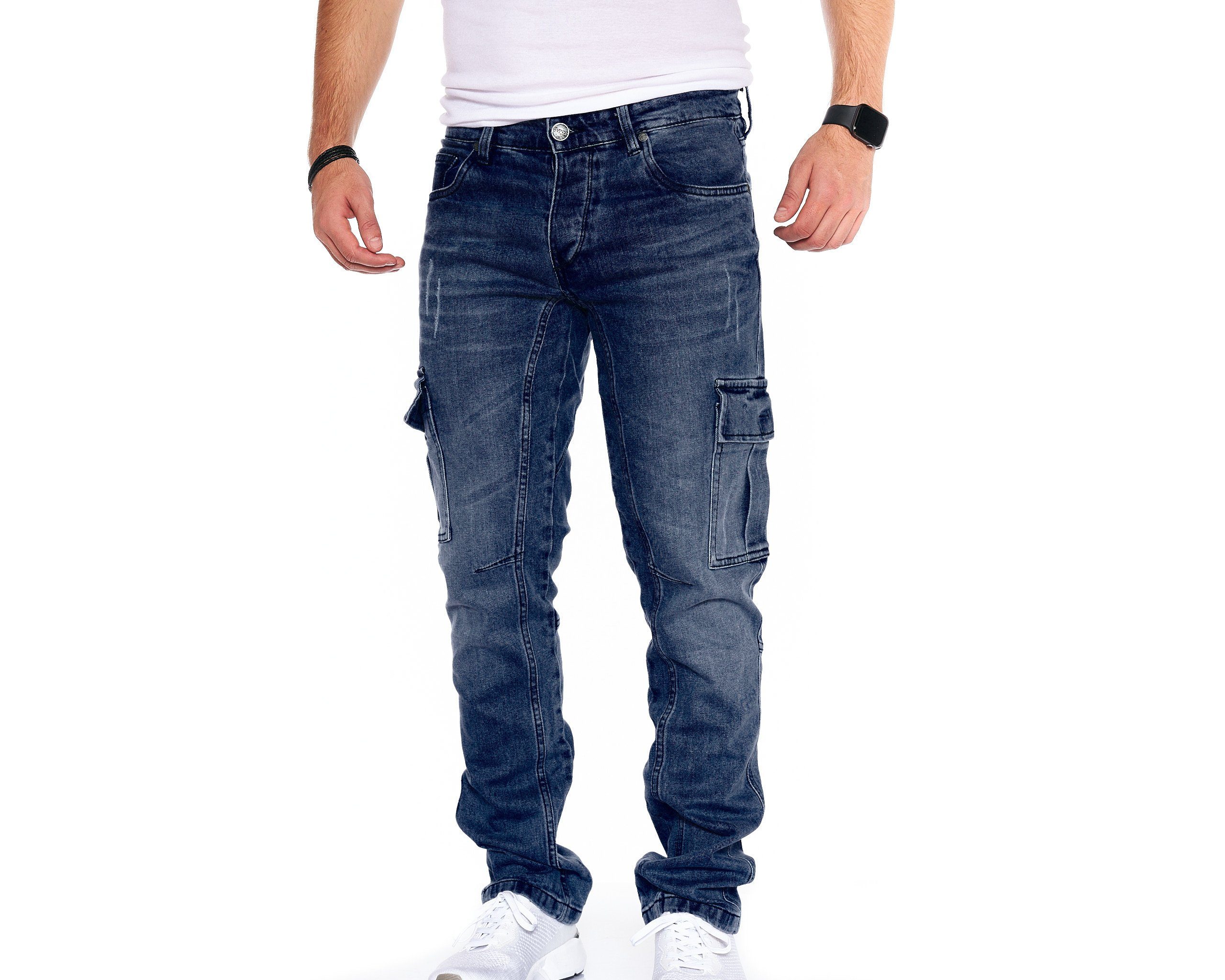 Styleko Cargohose Cargo Jeans Herren Cargohose für Herren Jeans stretch Cargohose Herren