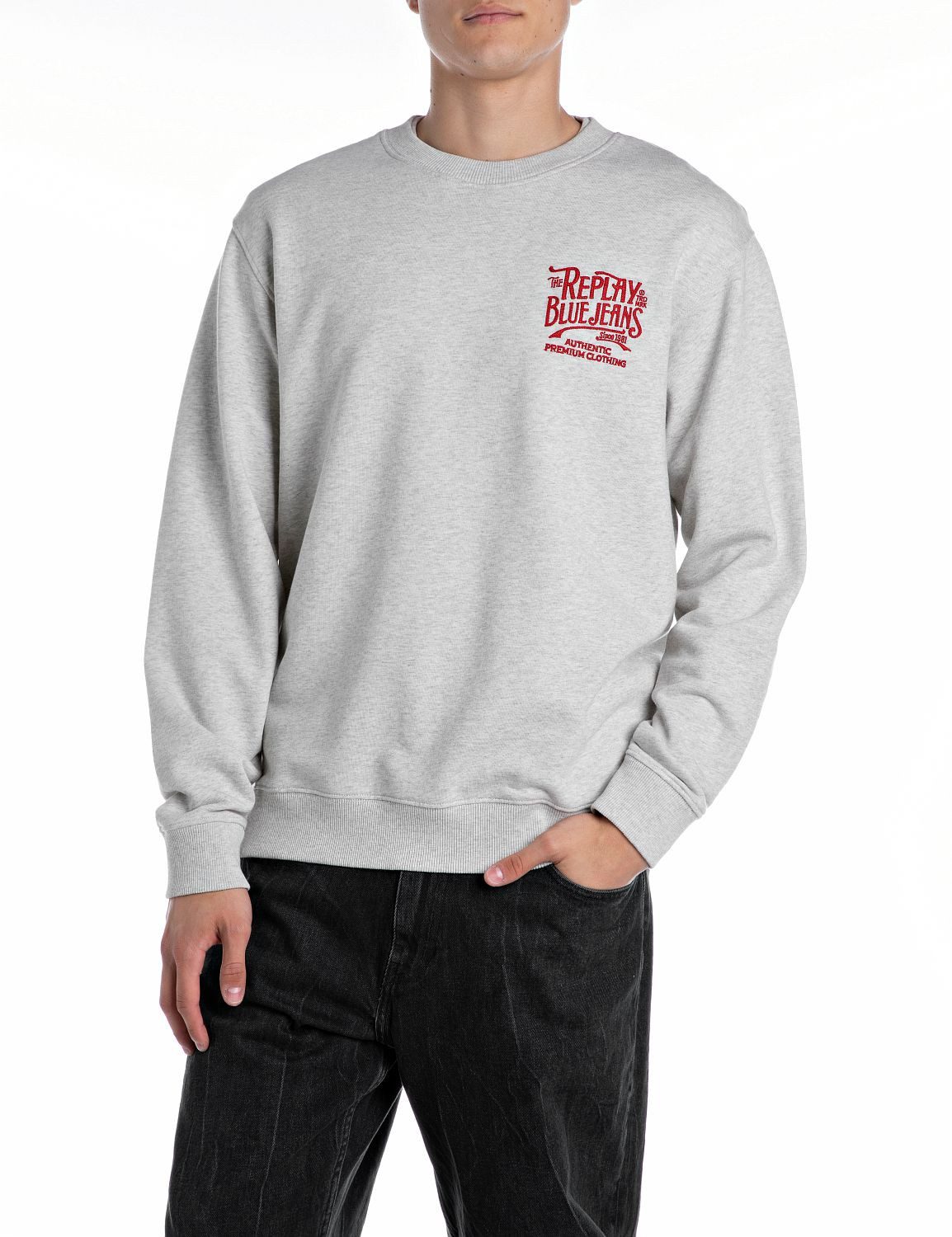 Replay Sweatshirt mit Stickerei auf der günstig online kaufen