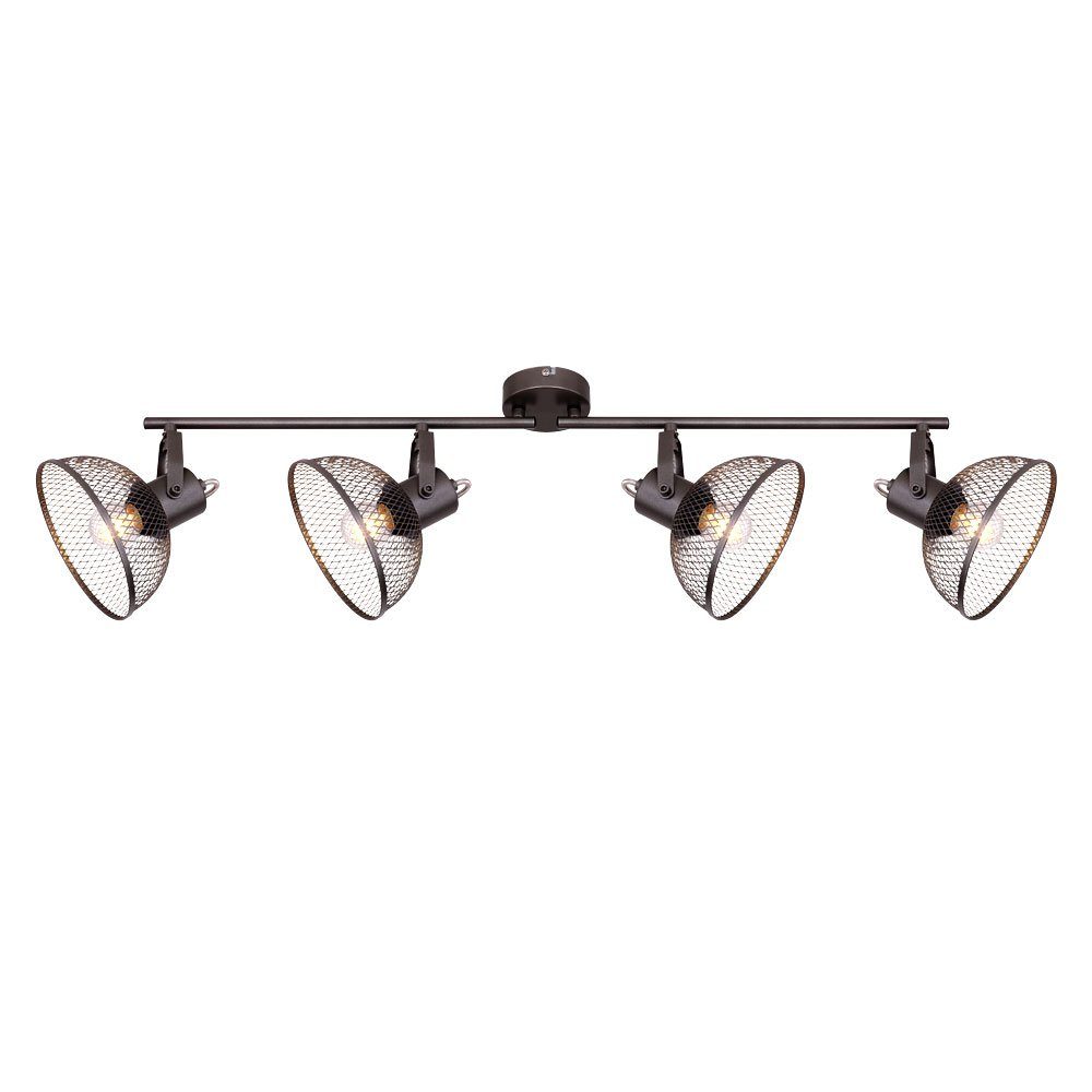 GLOBO LIGHTING LED Deckenleuchte, Leuchtmittel nicht inklusive, Vintage Decken Lampe chrom Wohn Ess Zimmer Beleuchtung