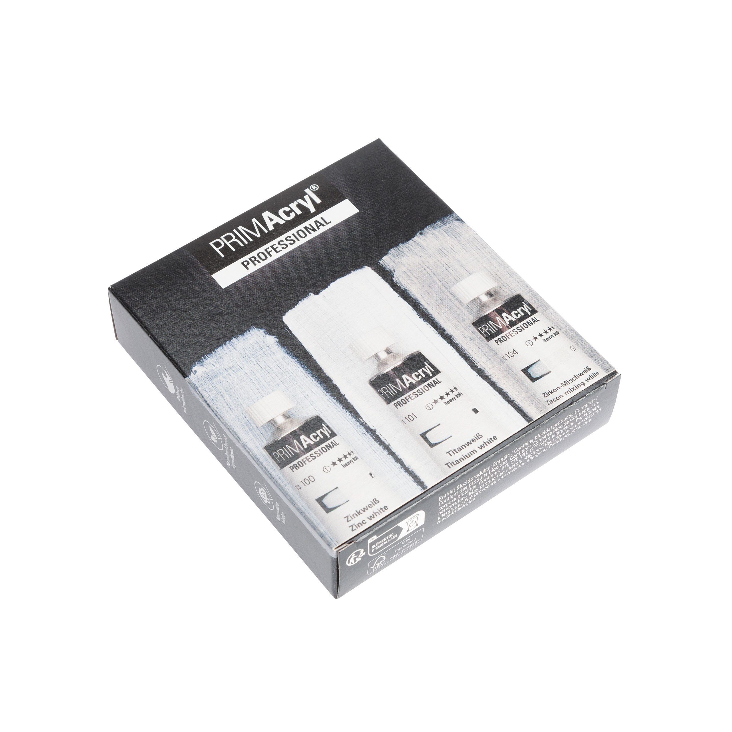 Schmincke Acrylfarbe Primacryl Set - 3 Weißtöne - 3 x 35ml Tuben - 73 731 097
