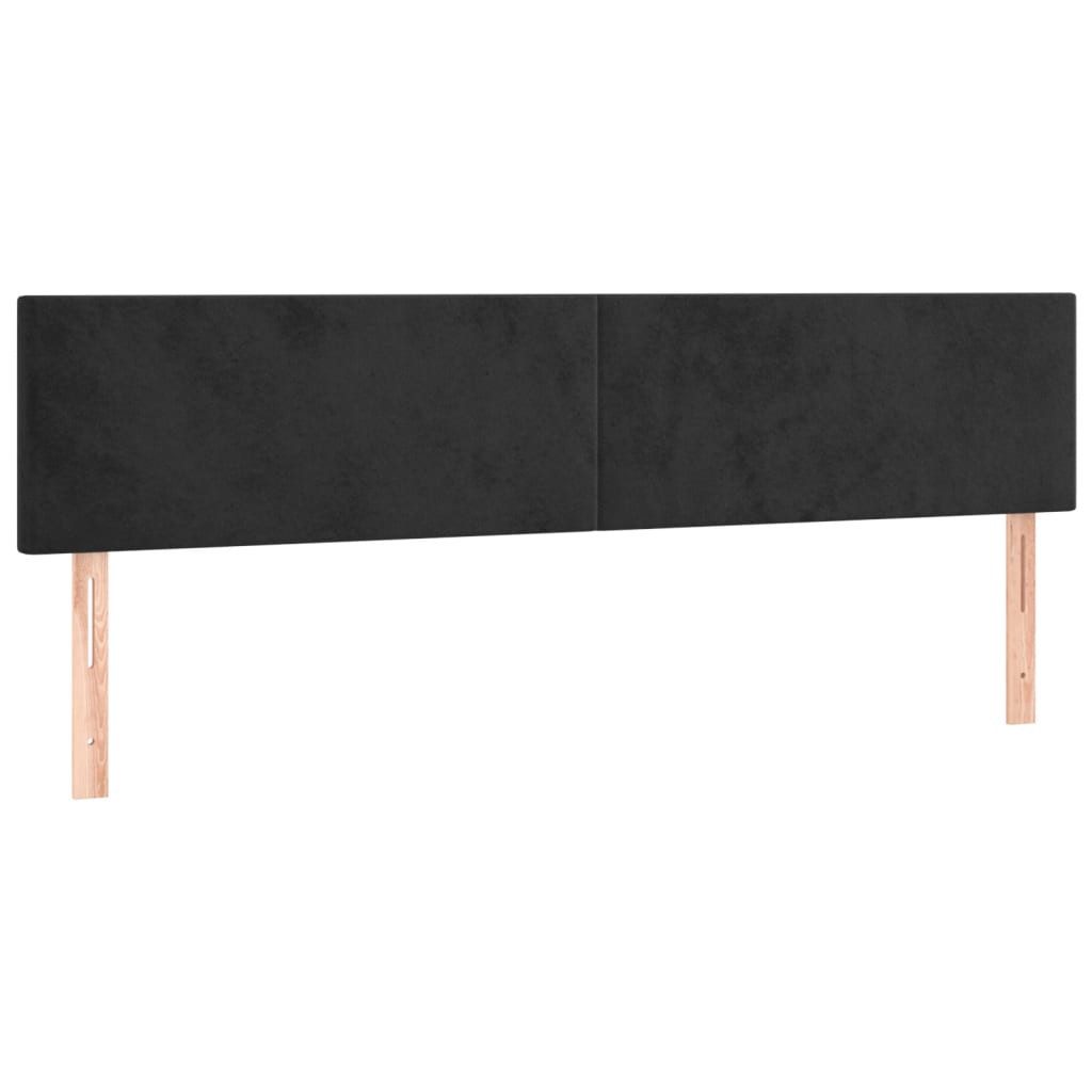 vidaXL Bett Kopfteile Schwarz 160x5x78/88 cm Samt (1-tlg)