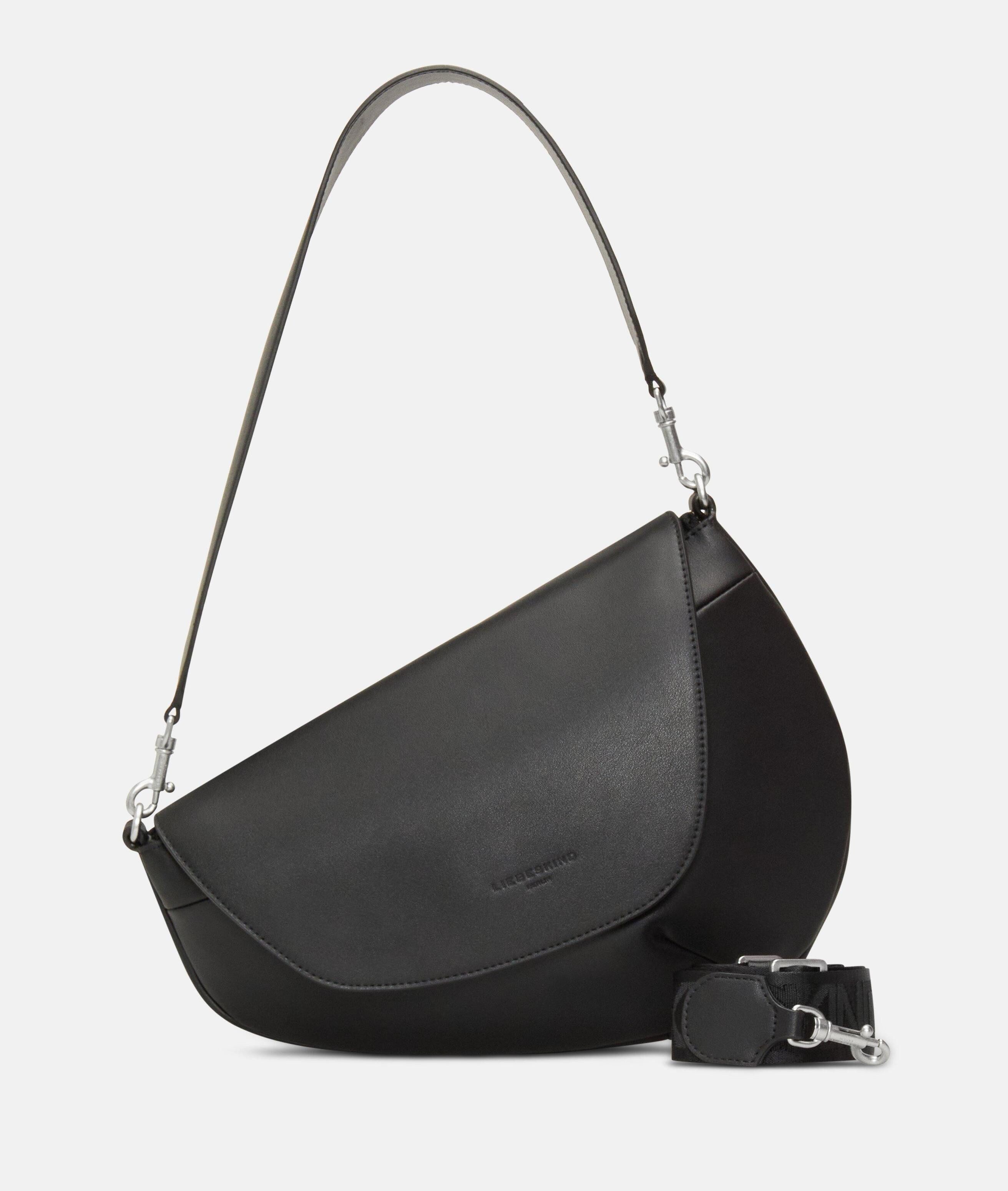 Liebeskind Berlin Schultertasche Oval Shoulder-Bag M, Geräumige Schultertasche in Lederoptik mit authentischer Narbung