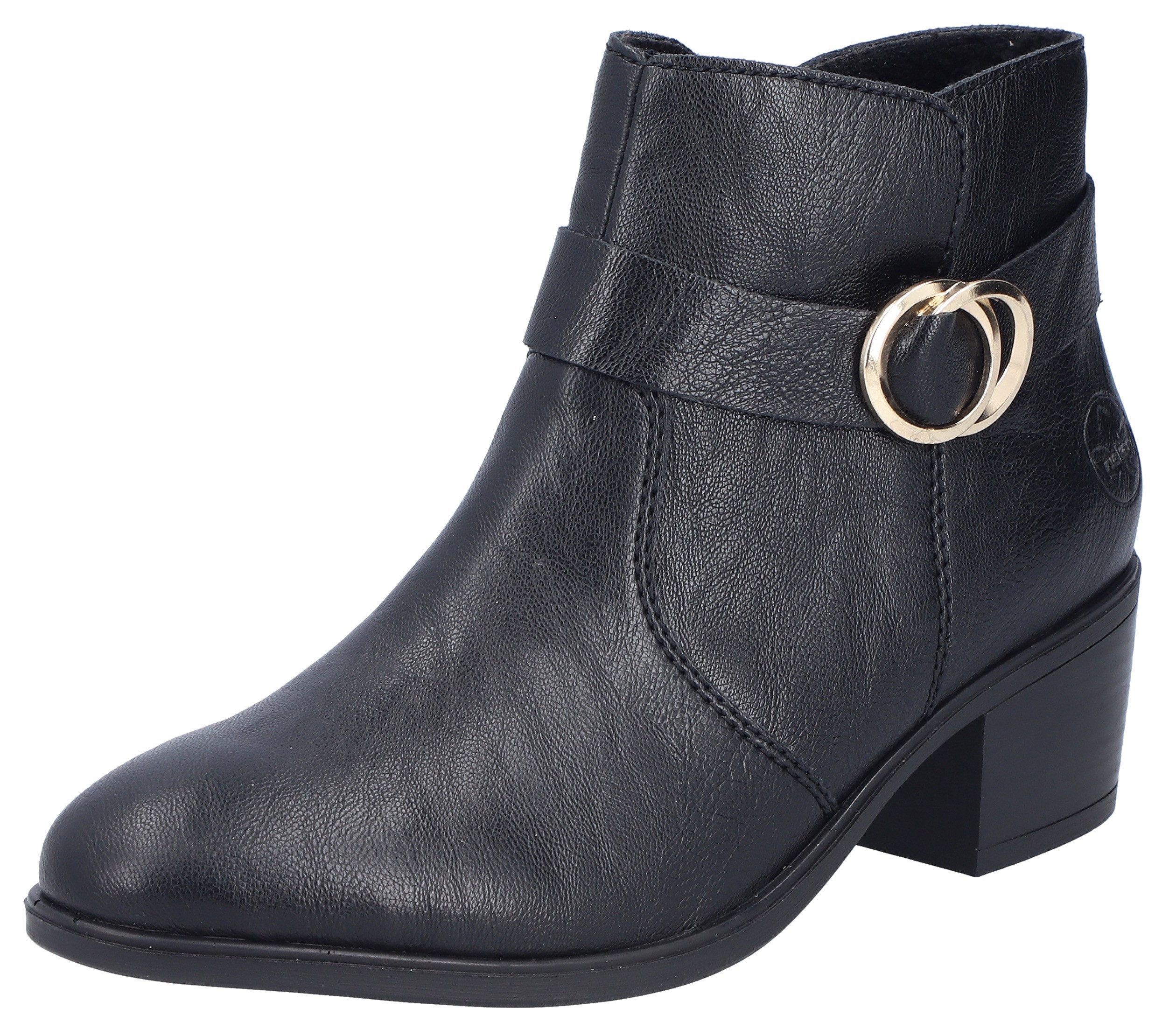 Rieker Stiefelette, Ankleboots, Blockabsatz, mit Innenreißverschluss