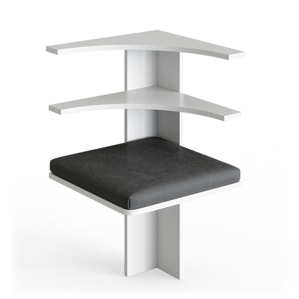 Vicco Sitzbank Roman, Weiß/Anthrazit, 43 x 43 cm
