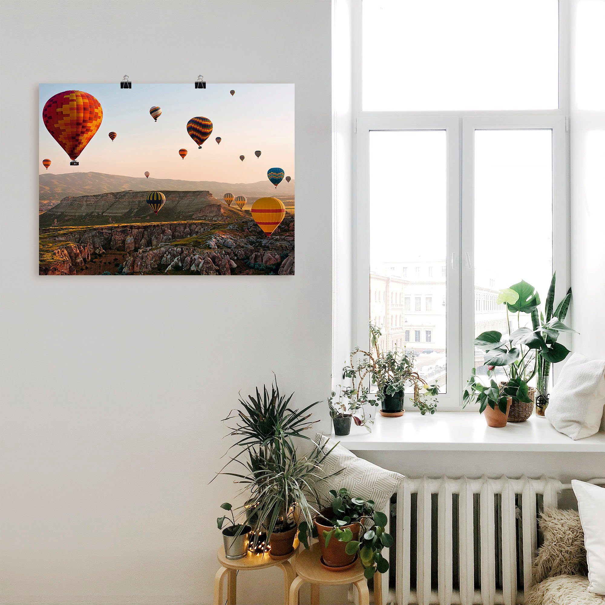Artland Poster Kappadokien Ballonfahrt, Ballonfahren (1 St), ohne Rahmen