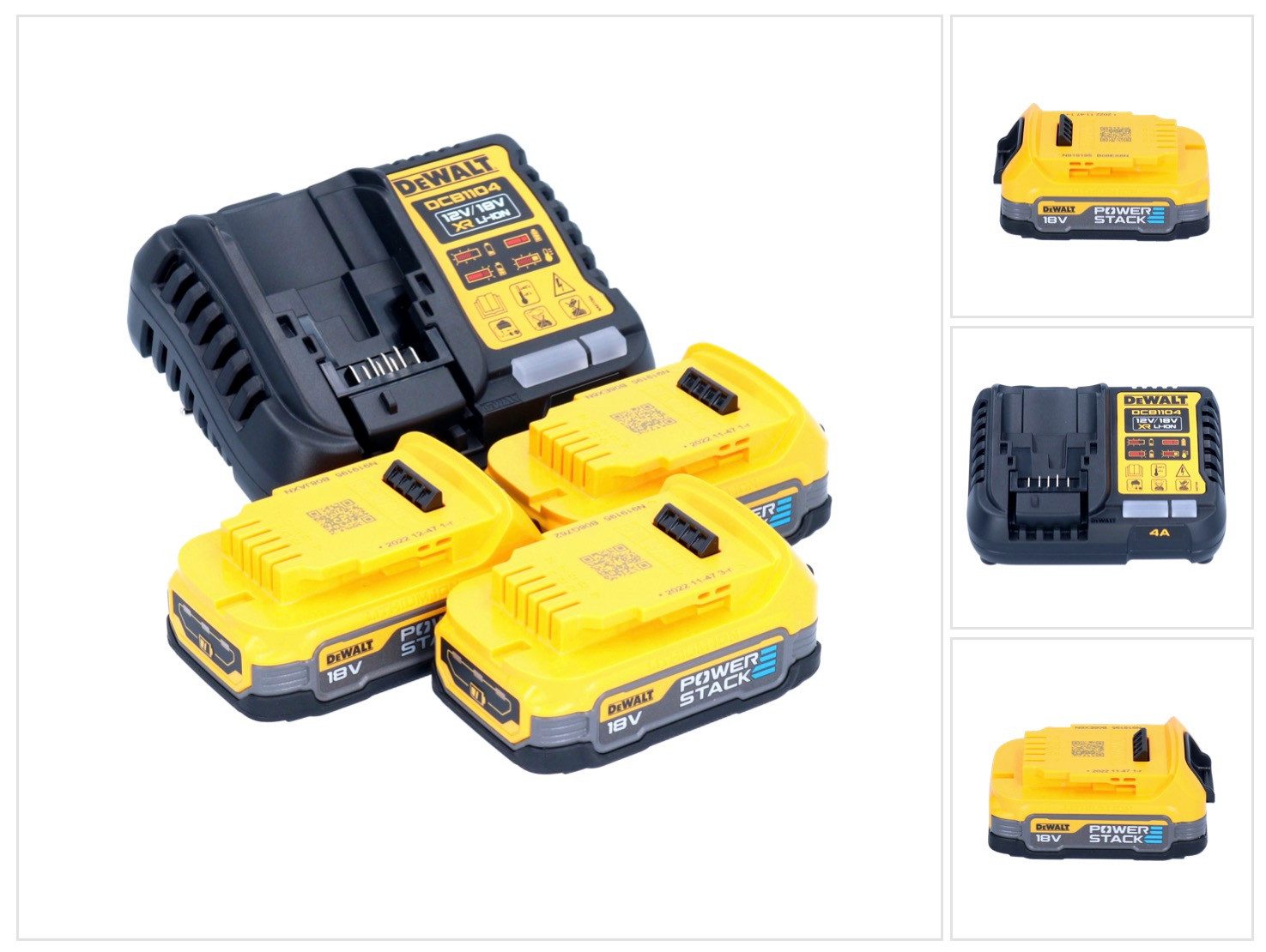 DeWalt DCB 1104 Schnellladegerät 12 V / 18 V 4 A für Li-Ion Akkus Akkupacks