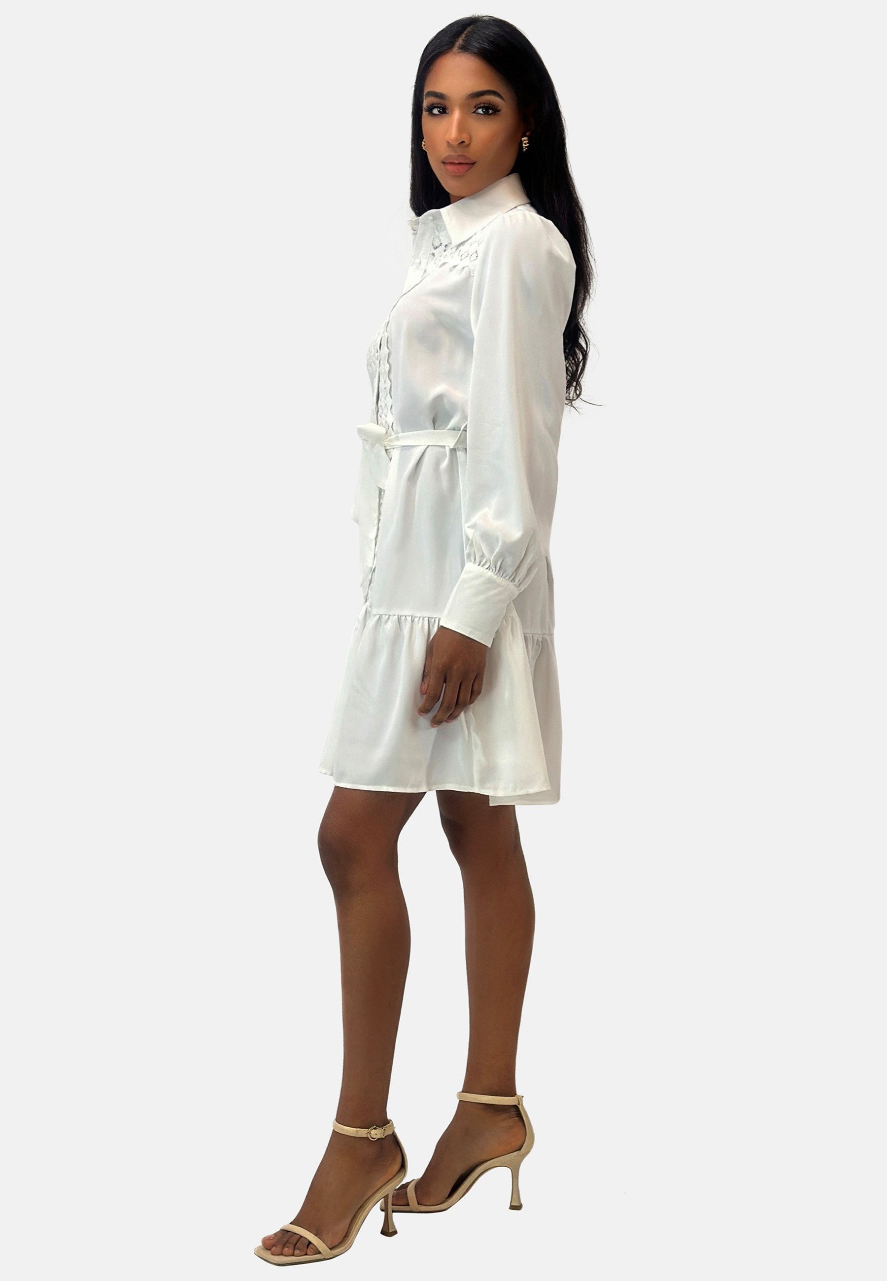 Elara Spitzenkleid Elara Damen Rüschenkleid (1-tlg) günstig online kaufen