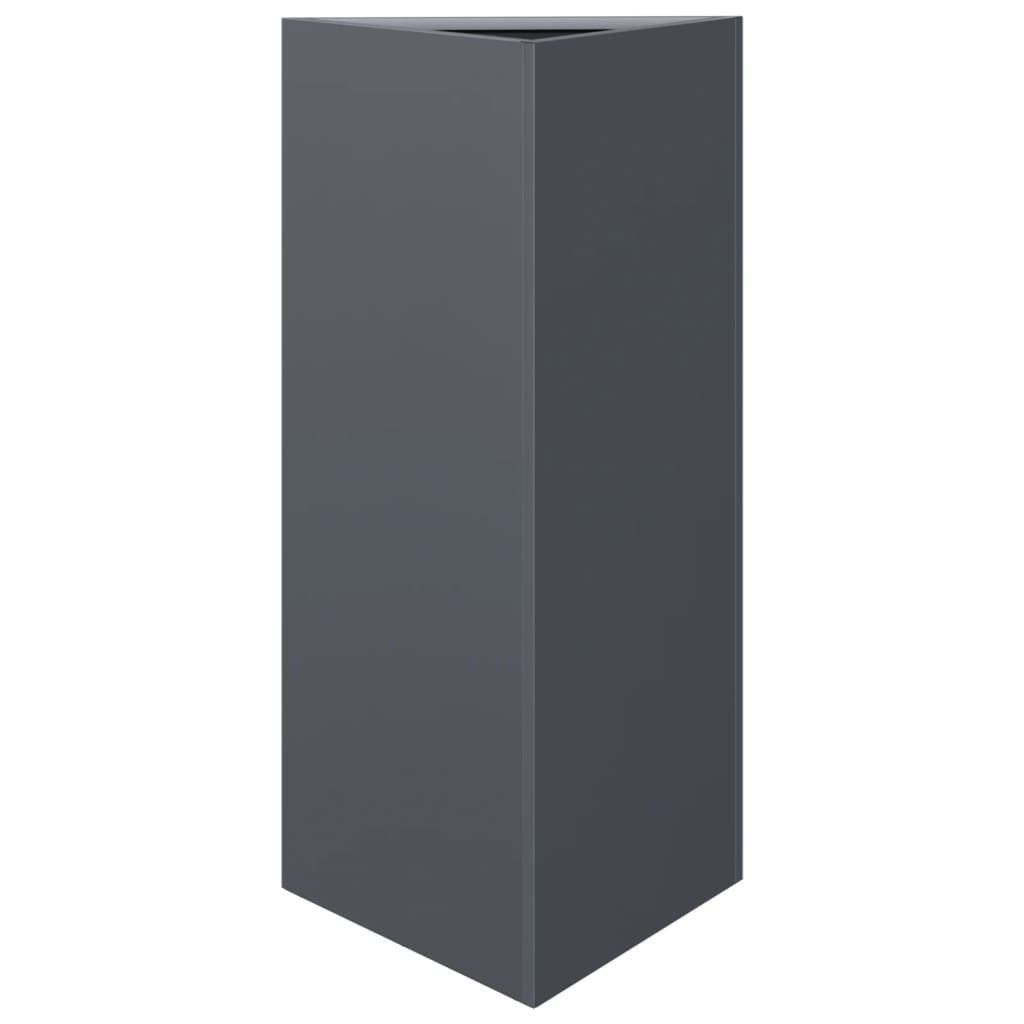 vidaXL Blumentopf Pflanzkübel Anthrazit Dreieckig 40x34,5x70 günstig online kaufen