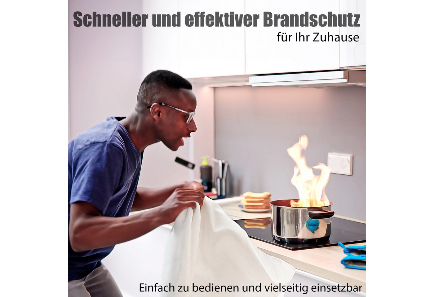 Thumbnail - BigDean Löschdecke Löschdecke Küche für Fettbrand sofort einsetzbare XL, (1-St)