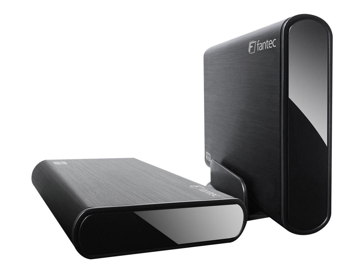 Festplatten-Gehäuse FANTEC DB-ALU31 6G Sata 8.9cm USB3.10 Alu schwarz