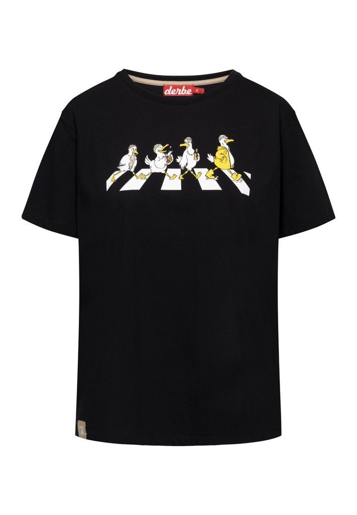 Derbe Print-Shirt ABBEYMÖWEN Damen T-Shirt (1-tlg)