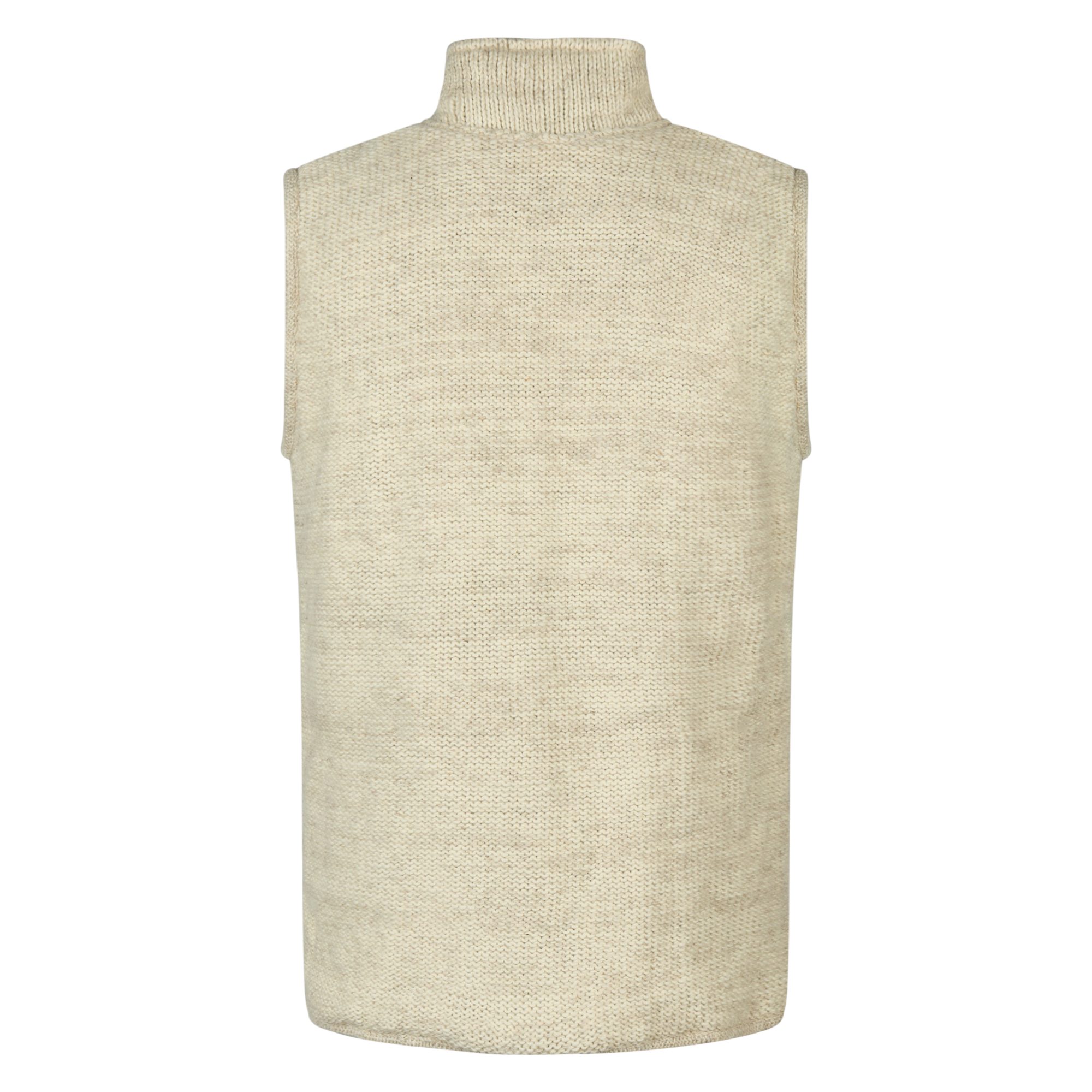 THC Natural Line Strickweste THC Schafwoll Strickweste 313 weiß (1 Stück, 1-tlg., 1 Stück) Innenfutter Baumwollmix