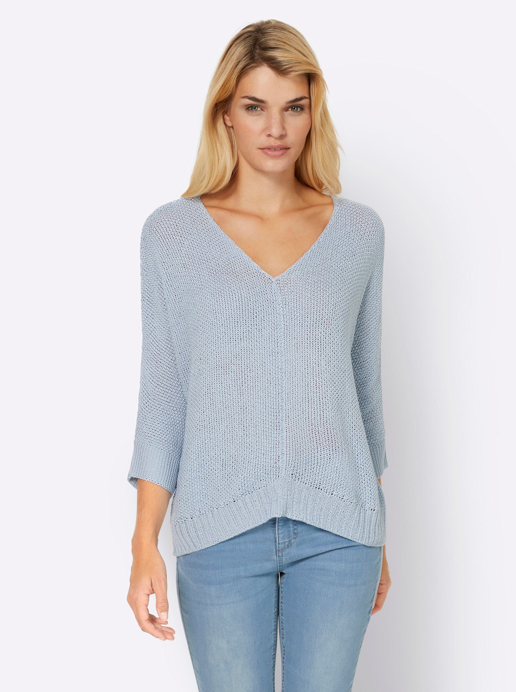 heine Strickpullover hellblau