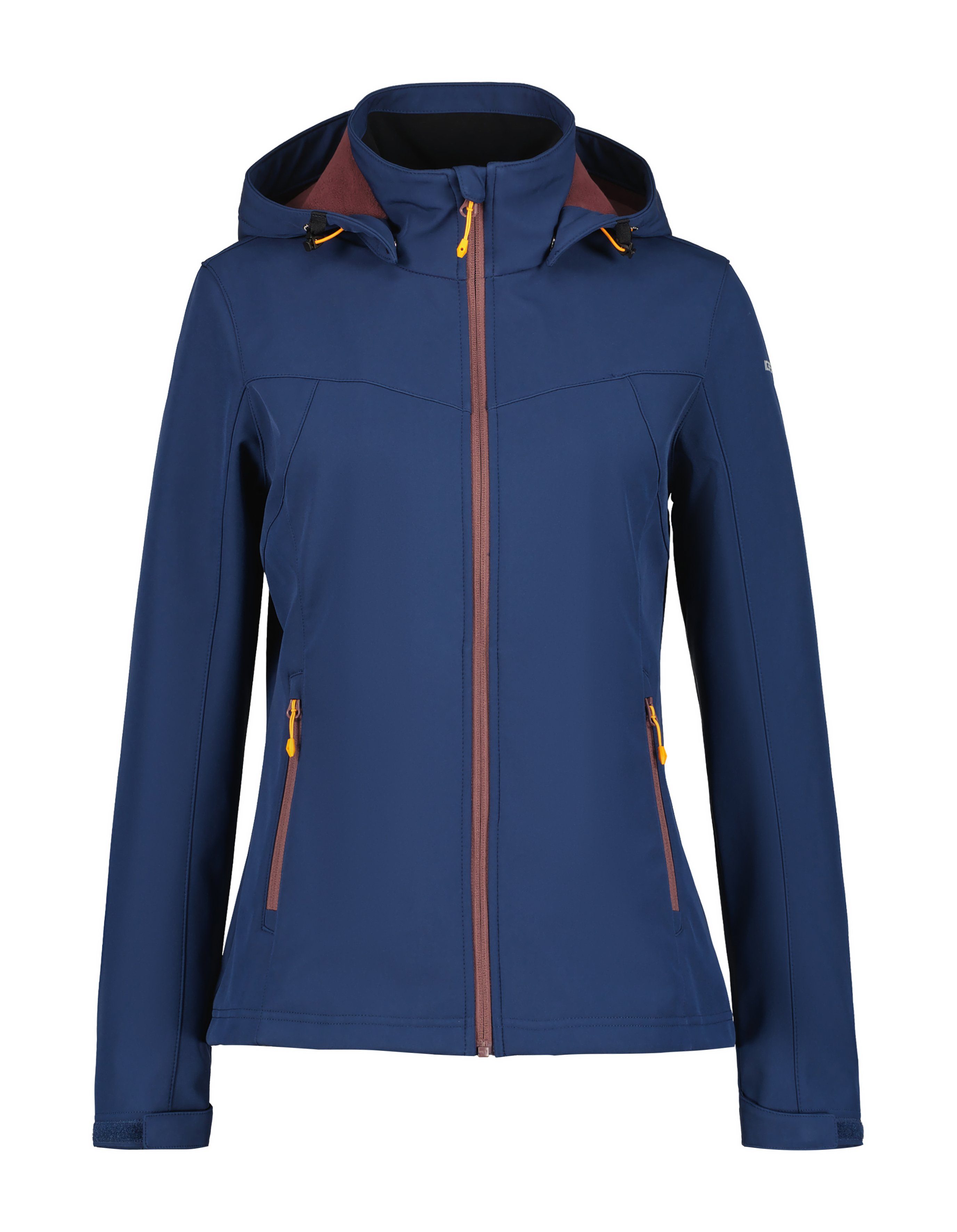 D Stehkragen SOFTSHELLJACKE hohem BRENHAM mit BLUE Softshelljacke Icepeak