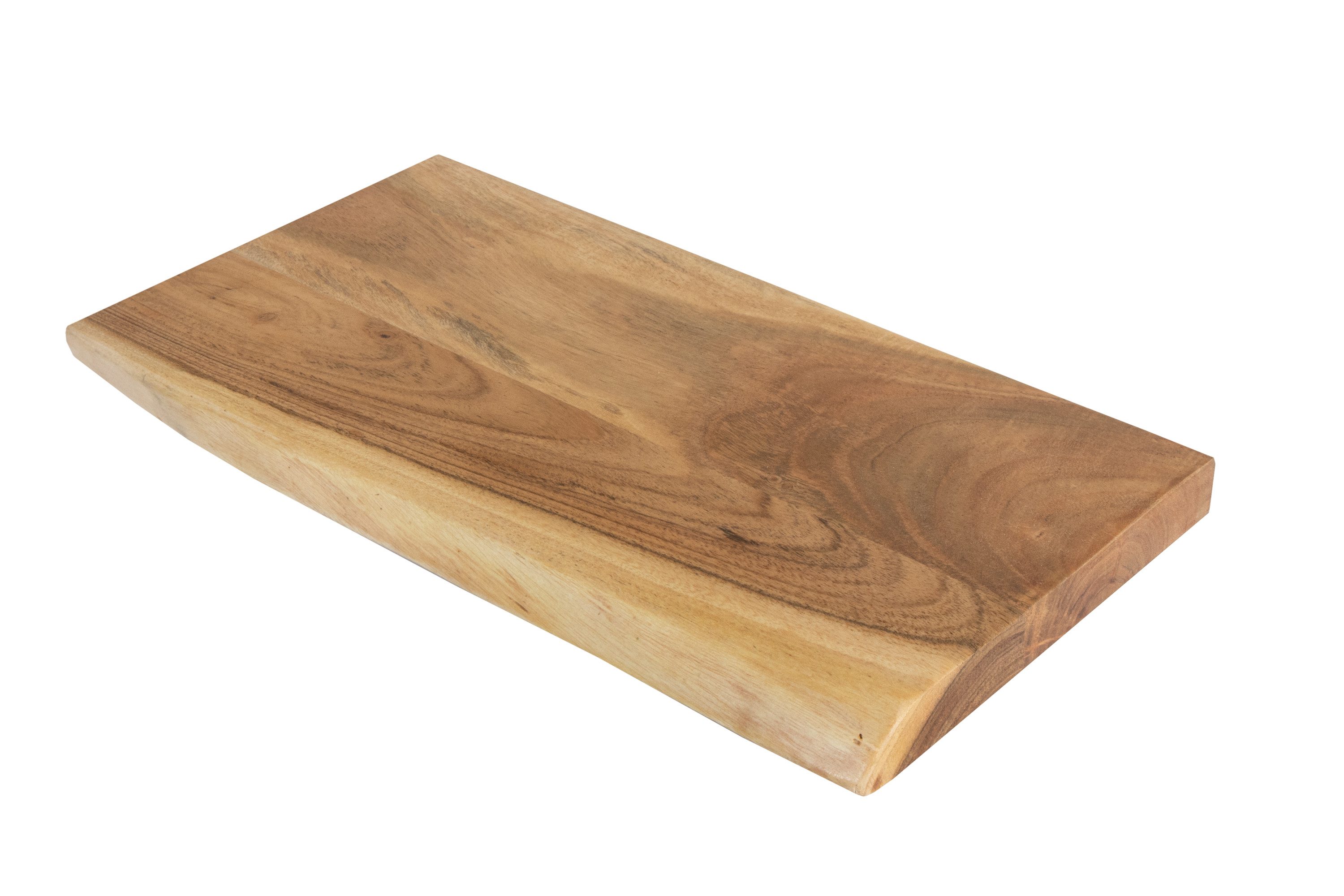 Trelevo® Wandregal Amanda, Akazienholz, Baumkante, Steckboard, günstig online kaufen