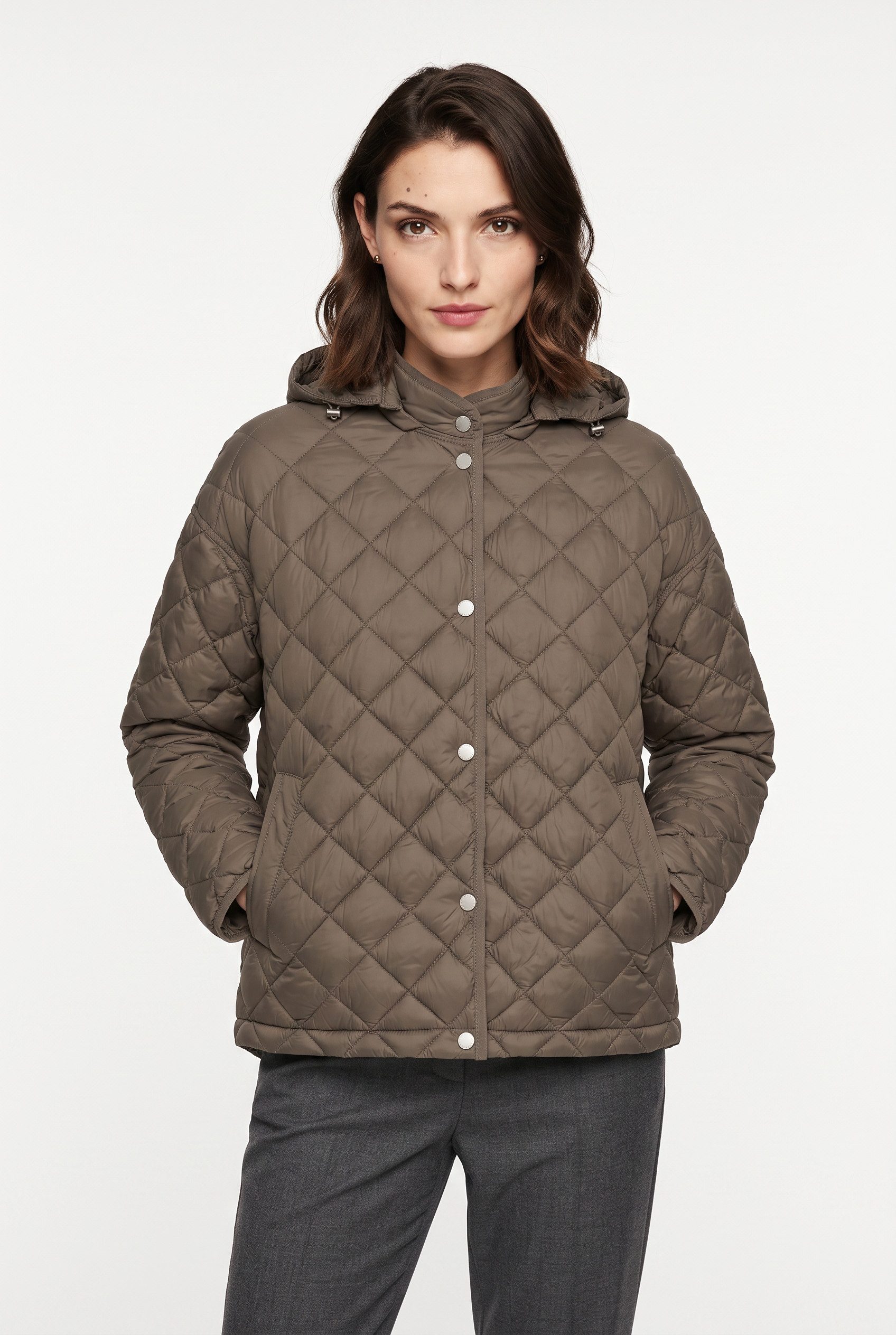 Cinque Steppjacke CIPHIL mit abnehmbarer Kapuze, Oversize Fit, leicht wärmend