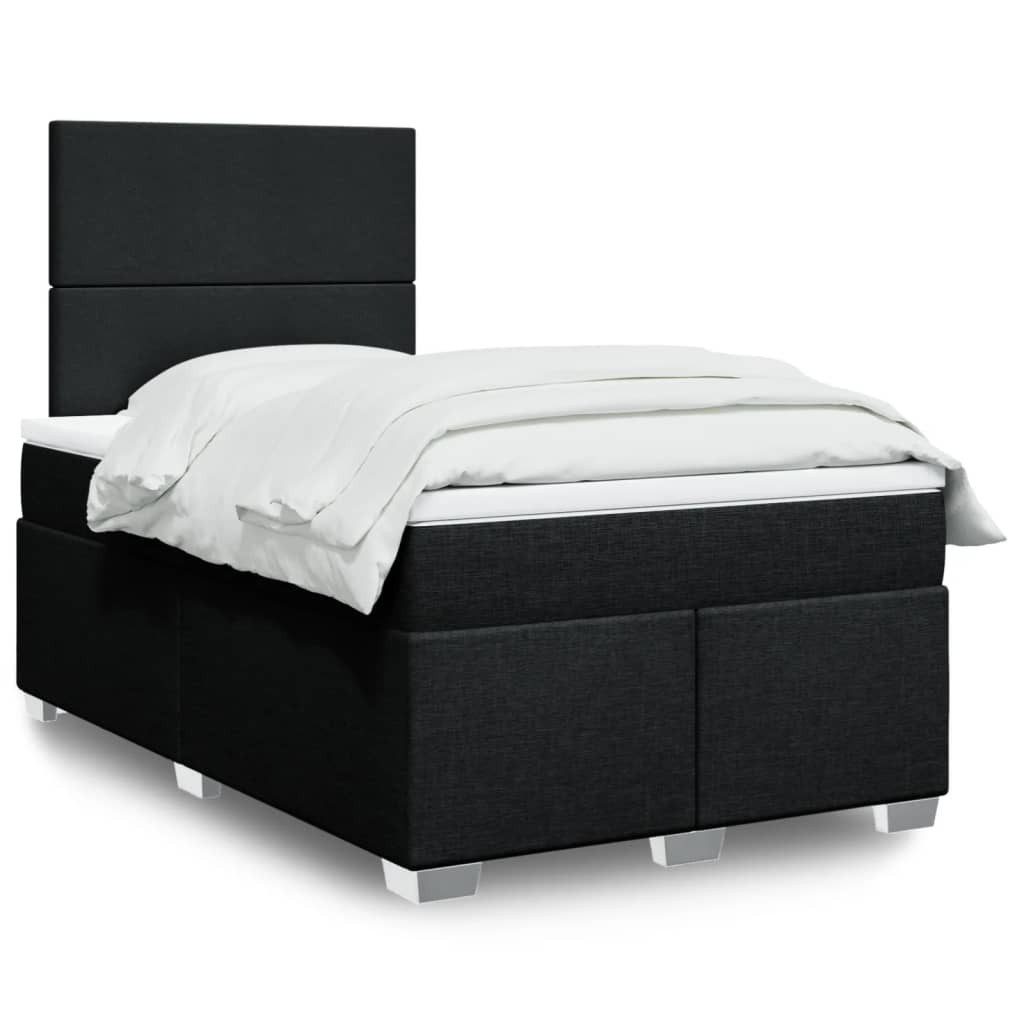 vidaXL Boxspringbett mit Matratze Schwarz 120x190 cm Stoff2099648 günstig online kaufen