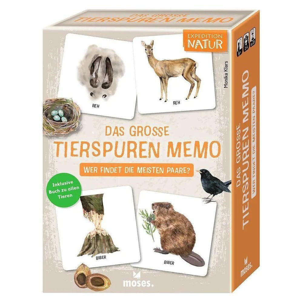 Moses. Verlag Spiel Das große Tierspuren Memo