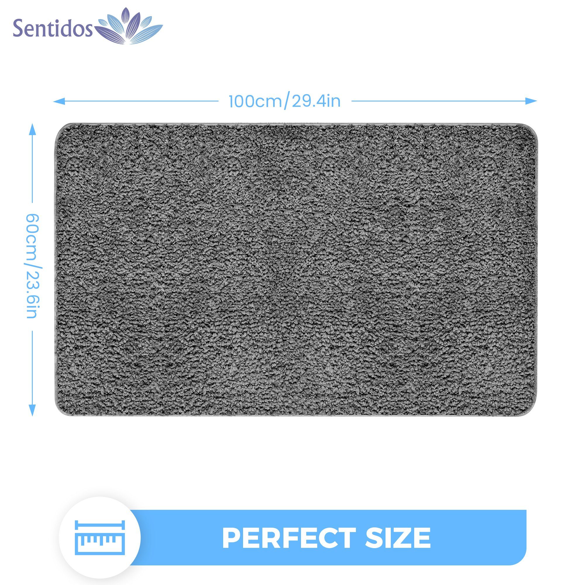 Sentidos Badematte badteppich rutschfest Eleganter Badezimmerteppich, Höhe günstig online kaufen