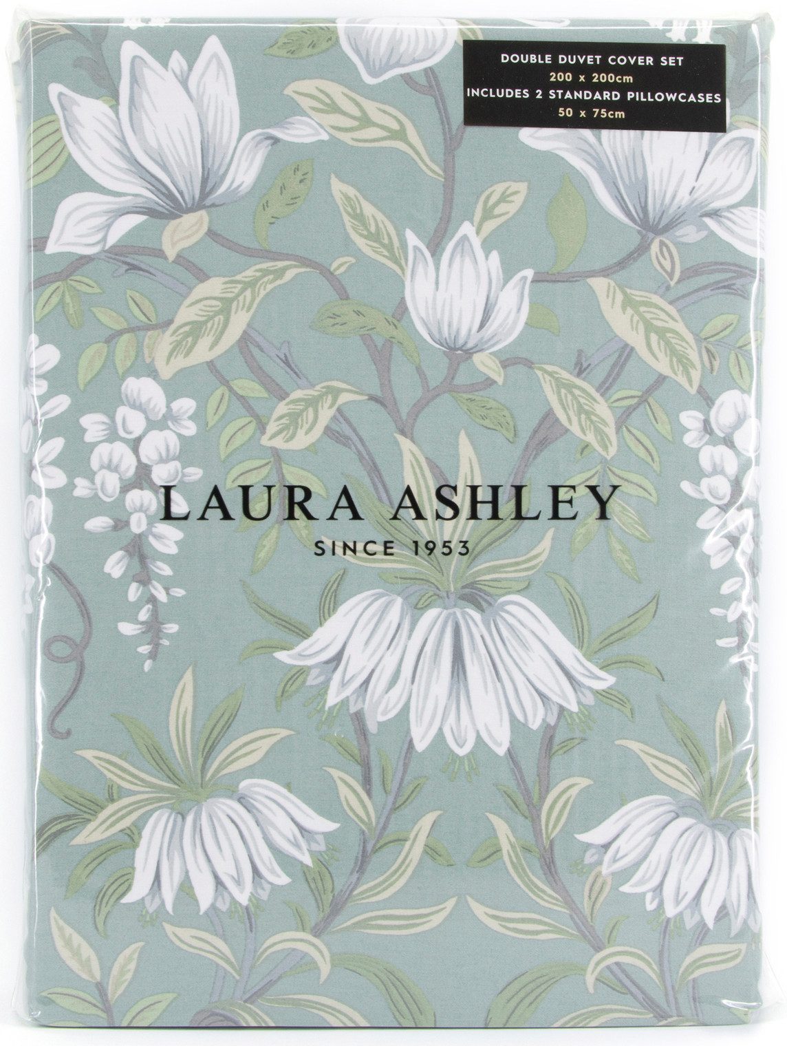 LAURA ASHLEY Wendebettwäsche Parterre, aus Baumwoll-Satin, Satin, 3 teilig, mit floralem Muster, inkl 2 Kissenbezüge