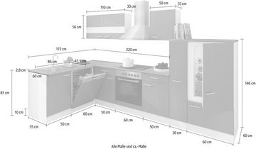 RESPEKTA Winkelküche »Hamm«, mit E-Geräten, Stellbreite 310 x 172 cm