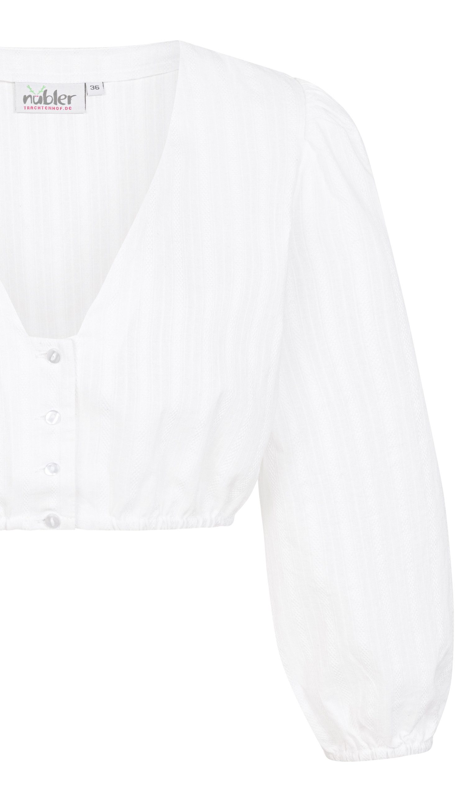 Nübler Dirndlbluse Dirndlbluse Kathleen langarm in Wollweiß von Nübler – Bild 3 von 3
