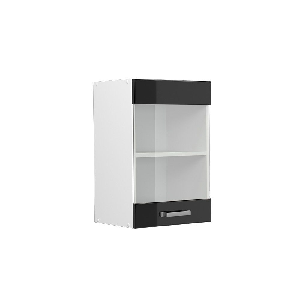 Vicco Glashängeschrank R-Line, Schwarz Hochglanz/Weiß, 40 günstig online kaufen