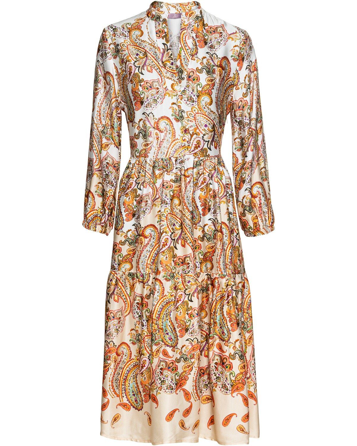 Midikleid Kleid mit Stufenvolants