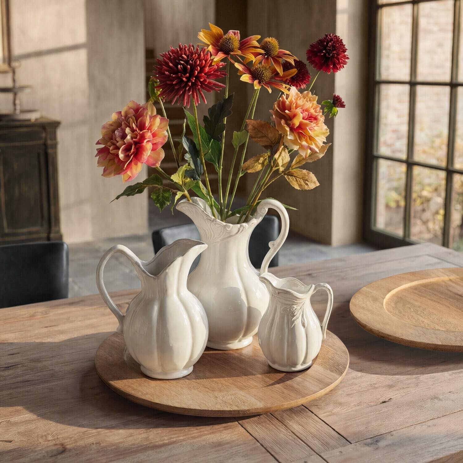 Mirabeau Tischvase Krug 3er Set Lucanera weiß, none – Bild 5 von 5