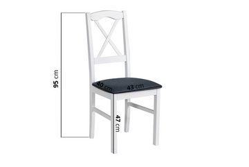 MOEBLO Stuhl ELIONA 11 (Polsterstühle, Holzstühle, Esszimmerstühle), (BxHxT):43x94x40cm