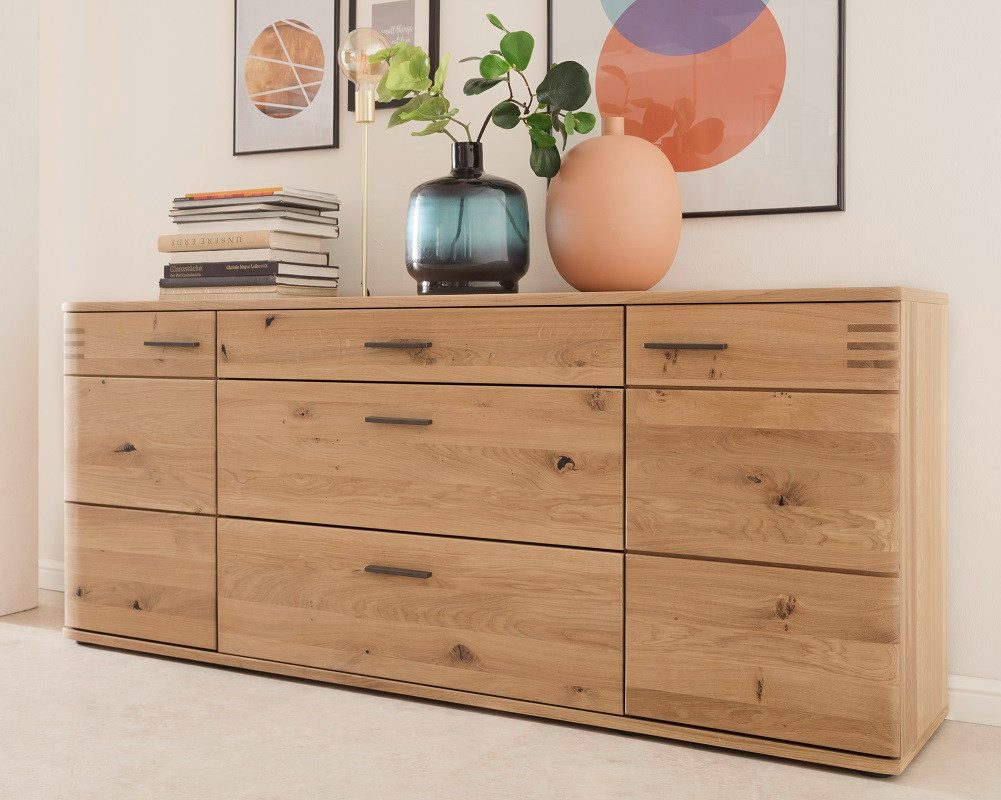 Furnhaus Sideboard Sideboard Salvador, Balkeneiche Bianco