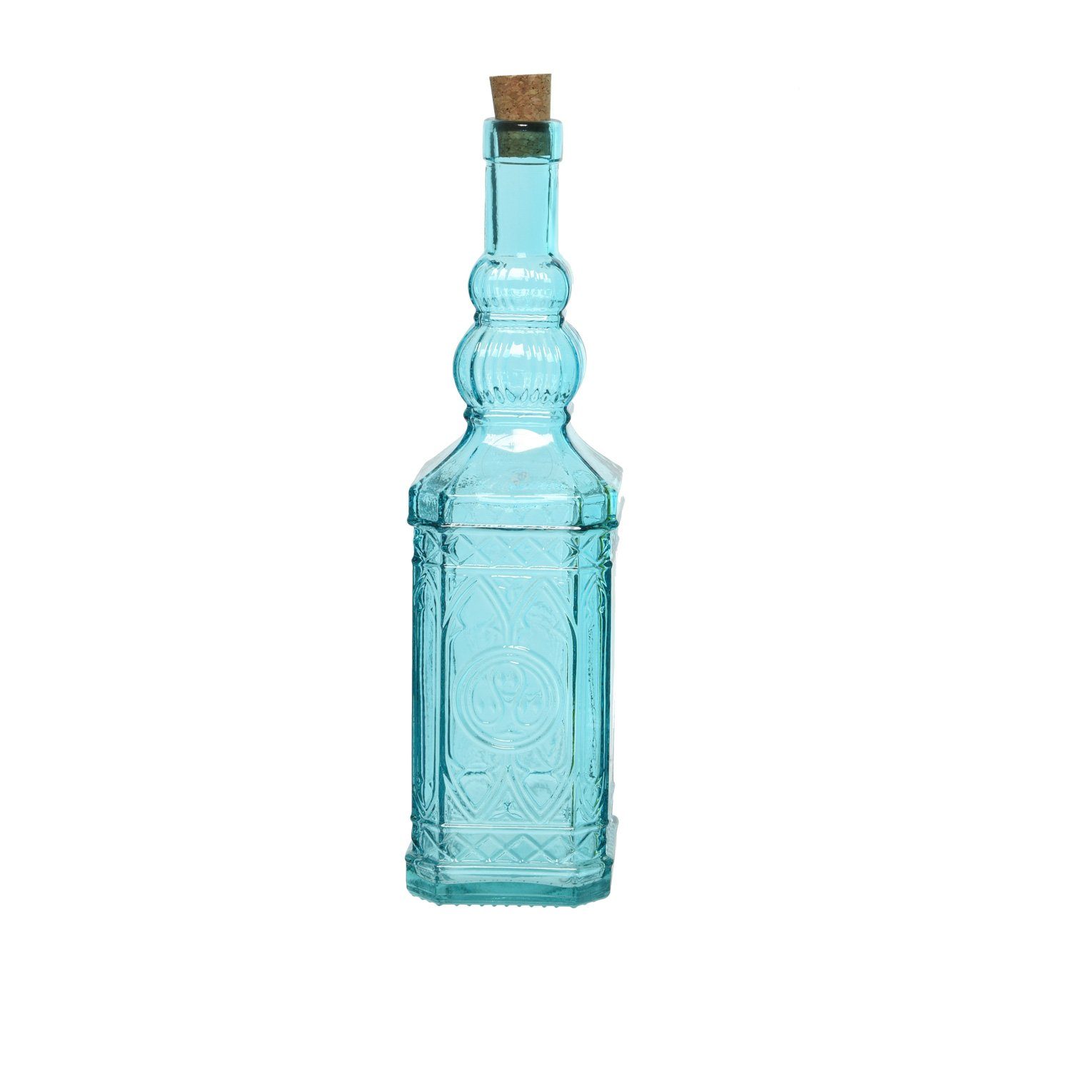 Deko m. MARELIDA Recyclingglas, Glasflasche Flasche Vintage Glas, Vorratsglas Likör Korken (1-tlg) Retro