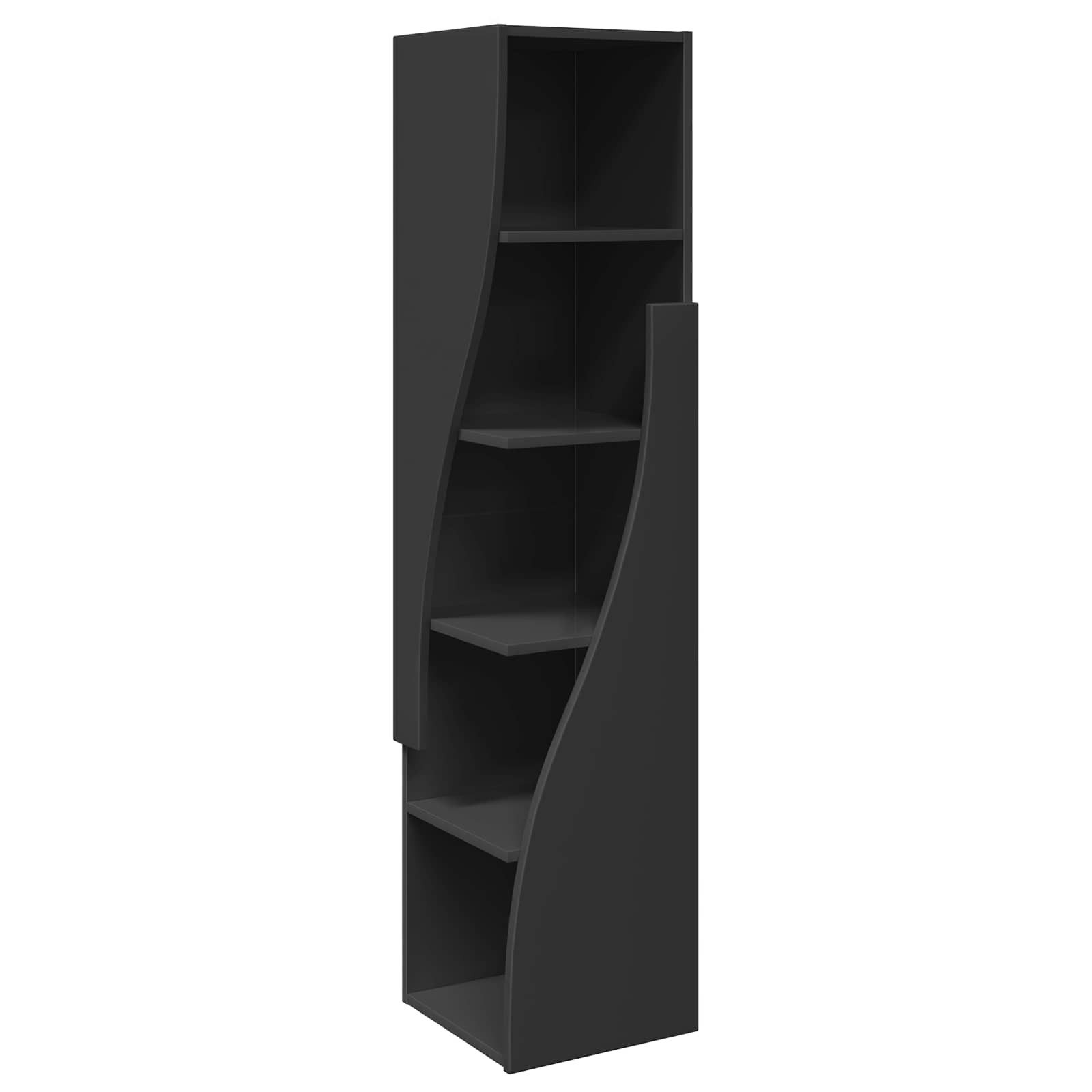 vidaXL Eckschrank Eckschrank 32x32x140cm Holzwerkstoff Schwarz (1-St)