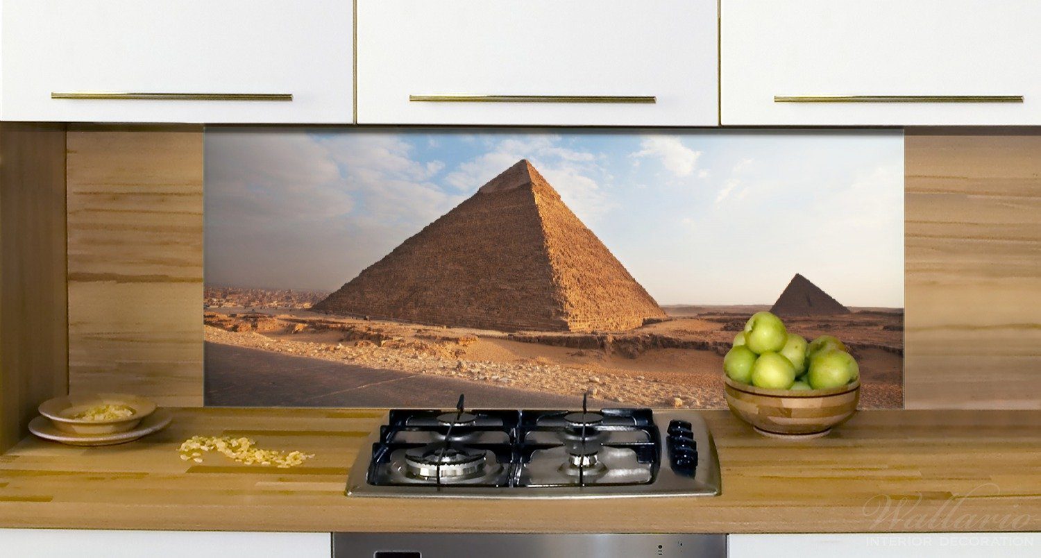 Alte Küchenrückwand Wallario in (1-tlg) Pyramide Ägypten,