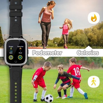 Kesasohe Smartwatch (1,54 Zoll, Android iOS), Kinder mit kalorienschrittzähler geburtstagsgeschenke für und mädchen