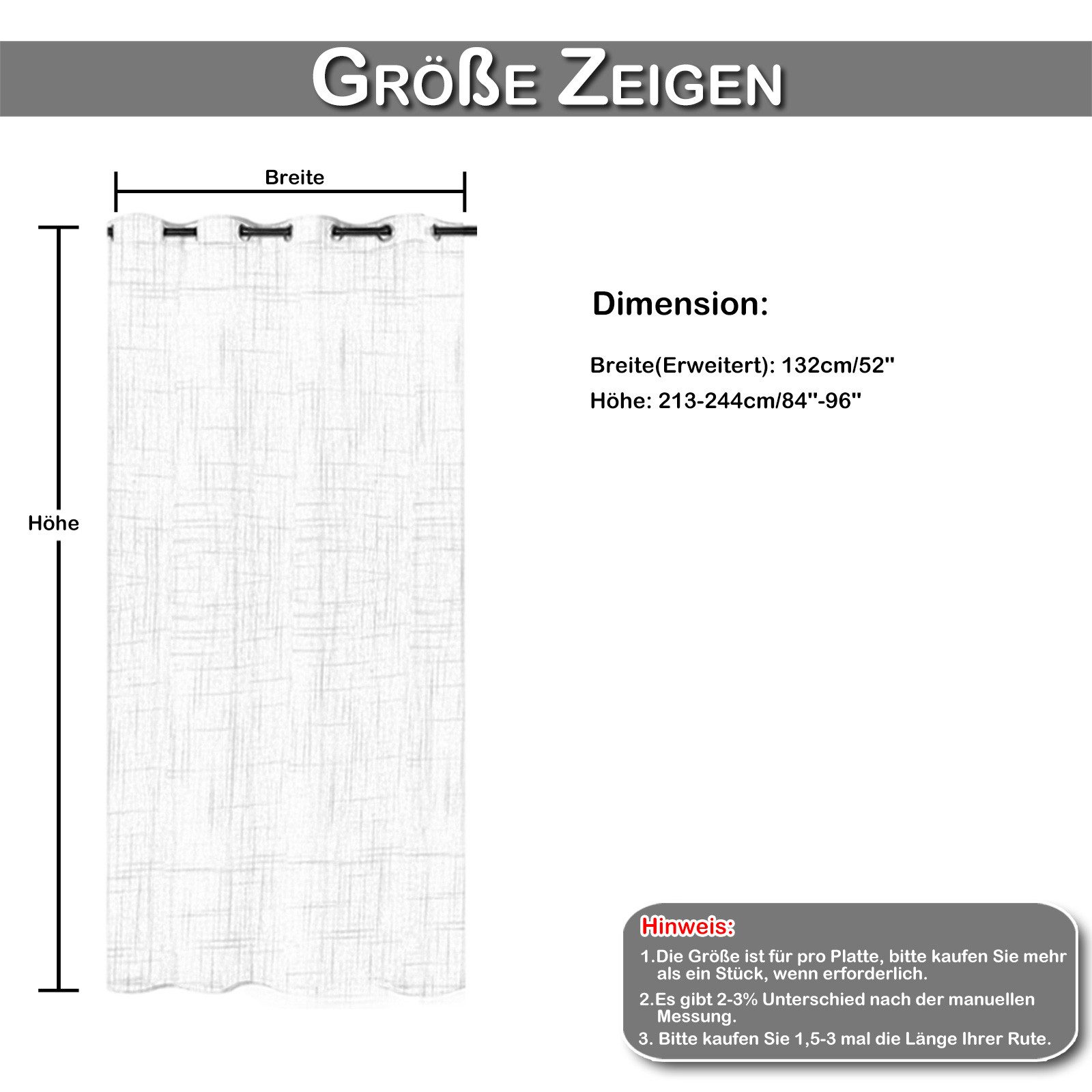 Jibenhome Scheibengardine Ösen Gardinen Indoor Outdoor Vorhang, Transparent günstig online kaufen