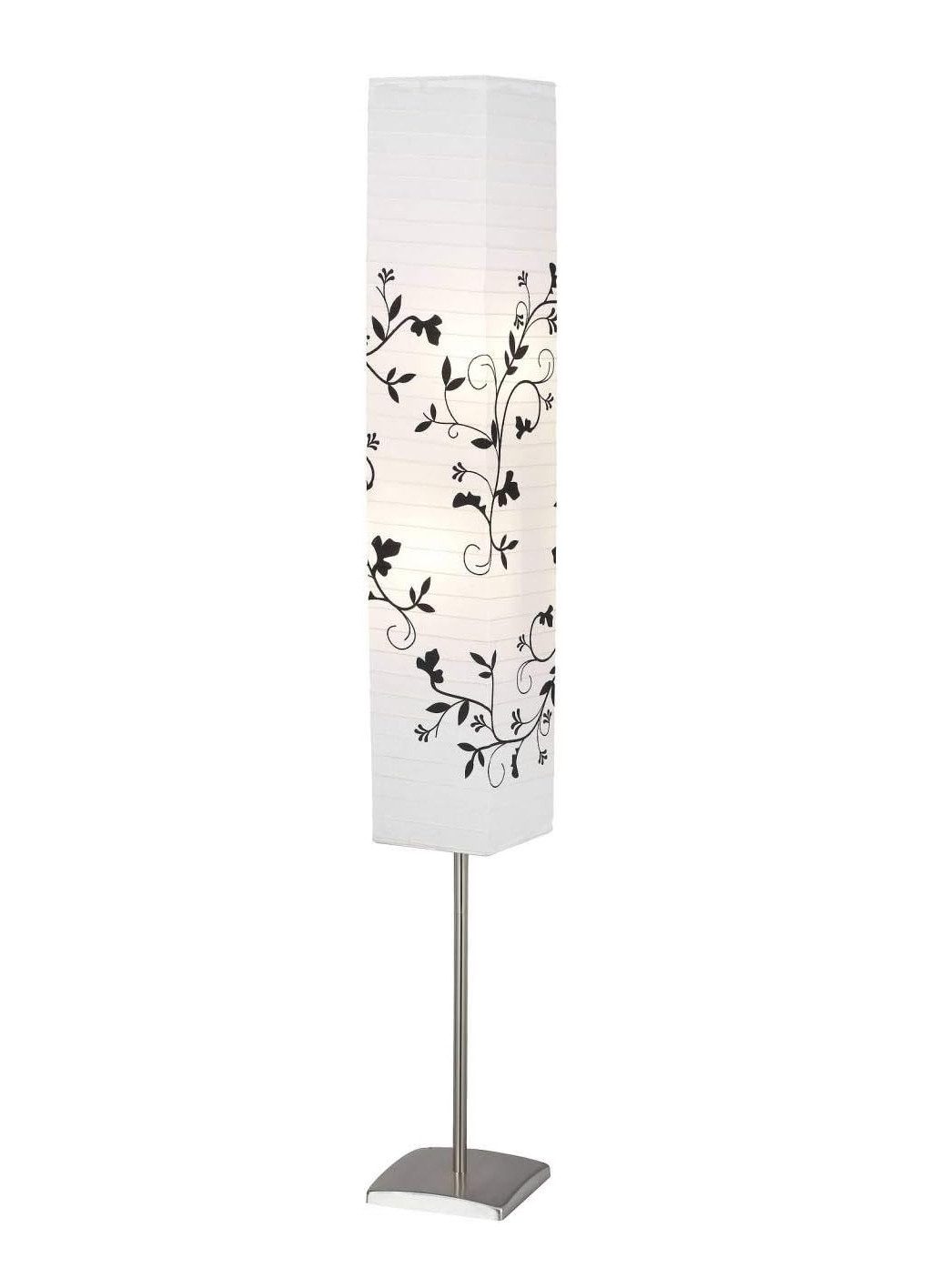 Brilliant Stehlampe "Nerva" Reispapier Stehleuchte, Wohnzimmer Leselampe E14, Standleuchte