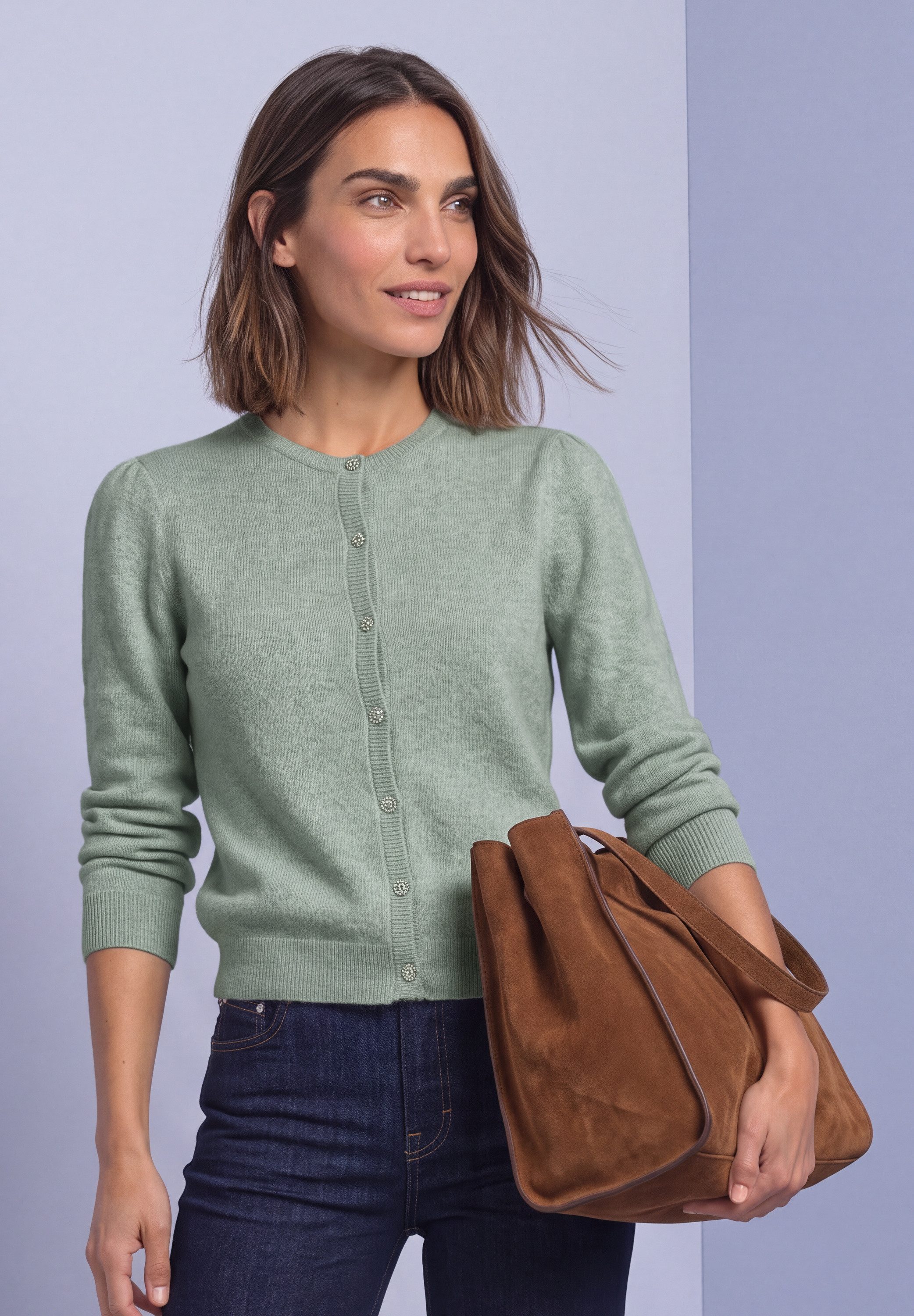 STREET ONE Cardigan mit Rundhals und Knöpfen