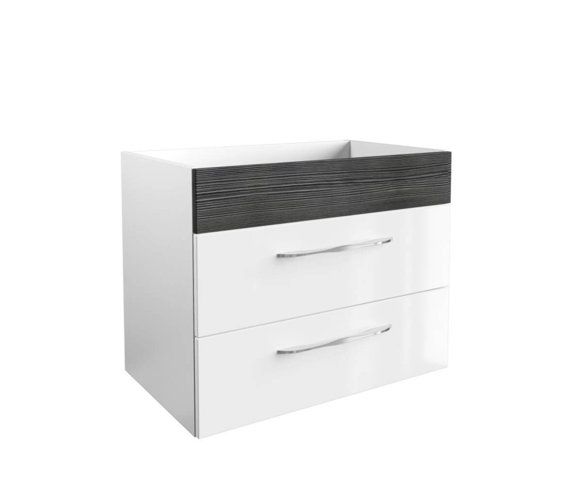 FACKELMANN Waschbeckenunterschrank SCENO Waschtischunterschrank 80 cm, Badezimmer Schrank Weiß