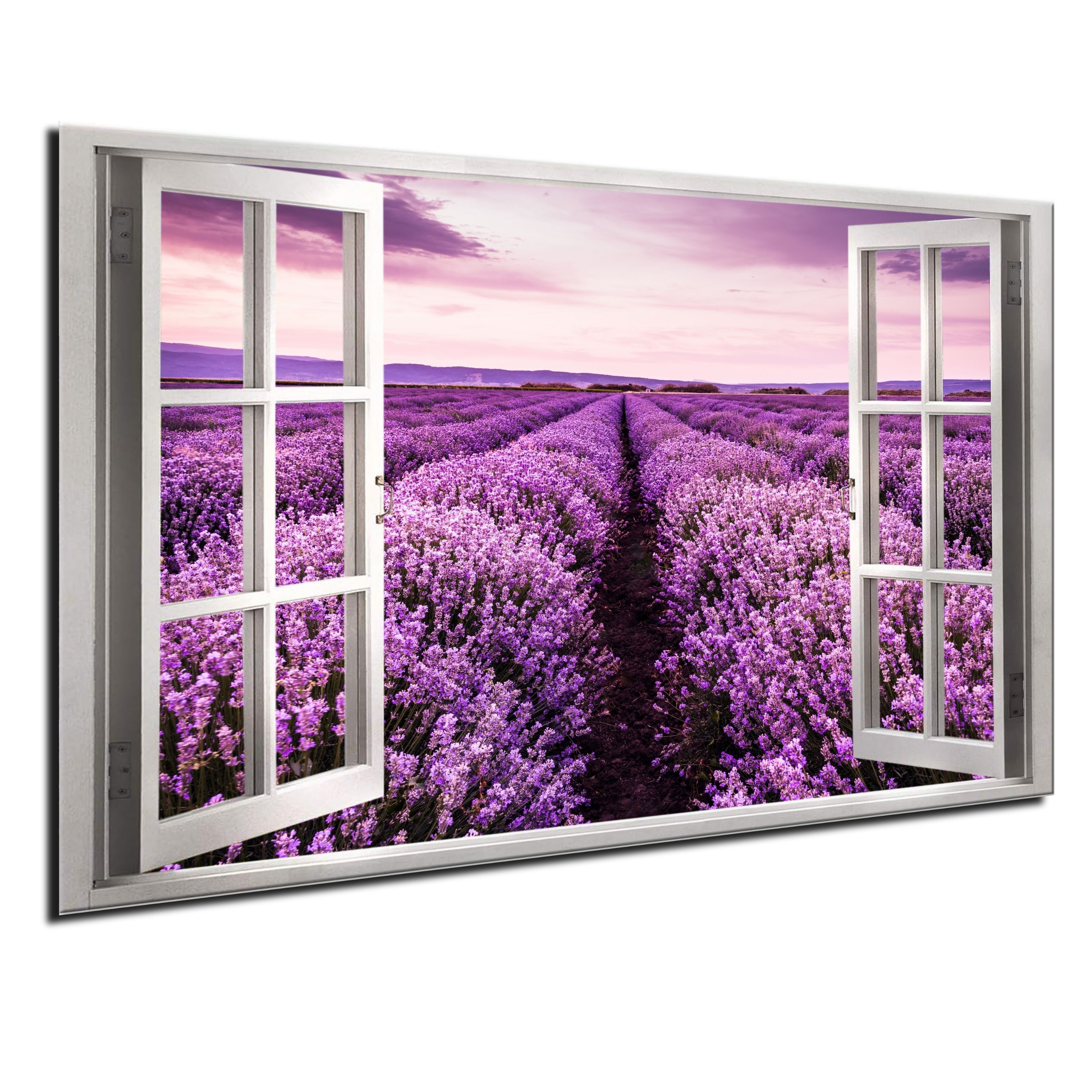 DARO Design Leinwandbild Modern Abstrakt Wandbilder XXL Wandbild Wand Deko Leinwand Bilder, 40x30 cm (Lavendel - Bild groß Wohnzimmer Schlafzimmer Küche Esszimmer Einteilig Querformat Fotodruck Leinwände Wanddeko Abstrakte Kunst Boho), 40x30cm