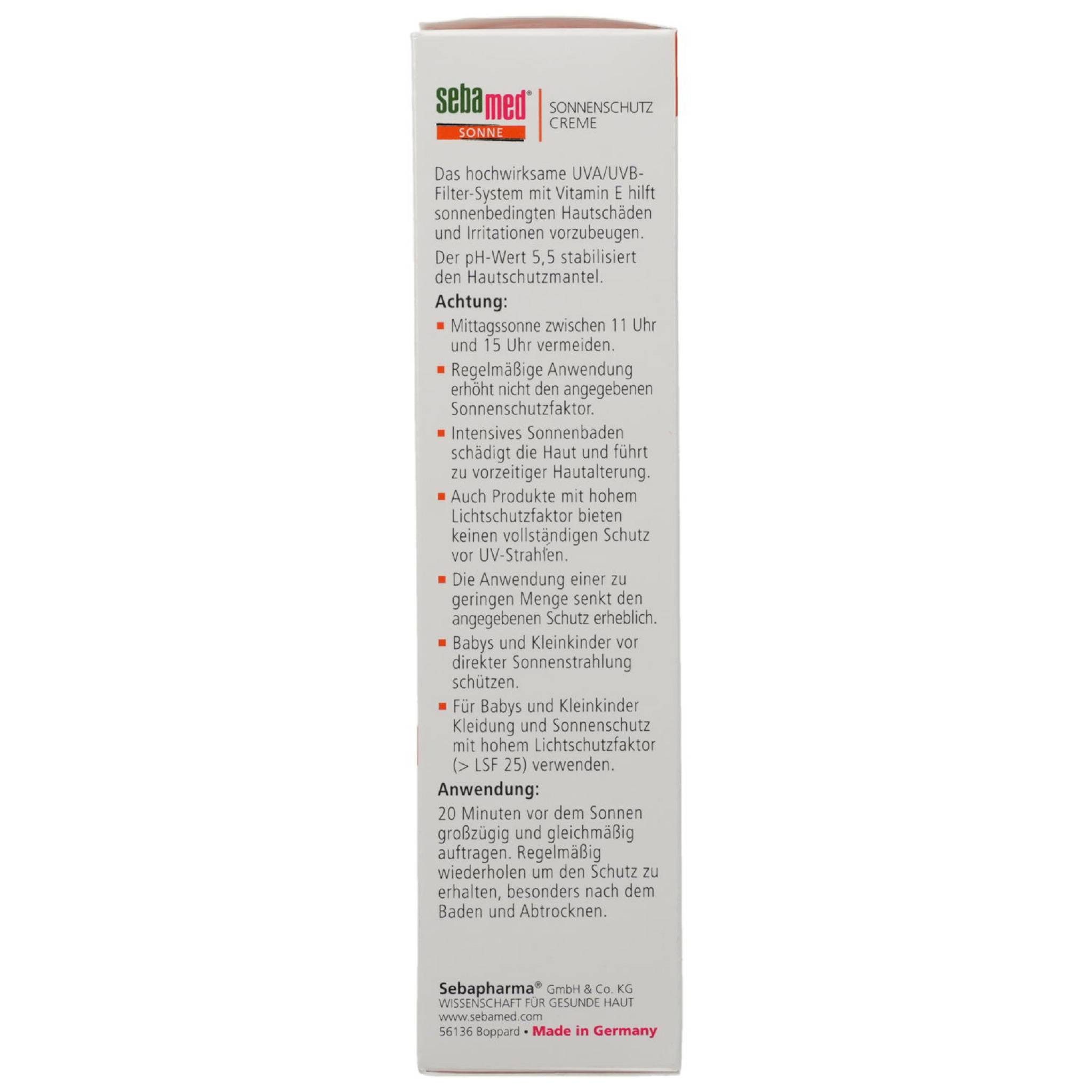 sebamed Sonnenschutzcreme SEBAMED Sonnenschutz Creme LSF 30 75ml PZN 14347500