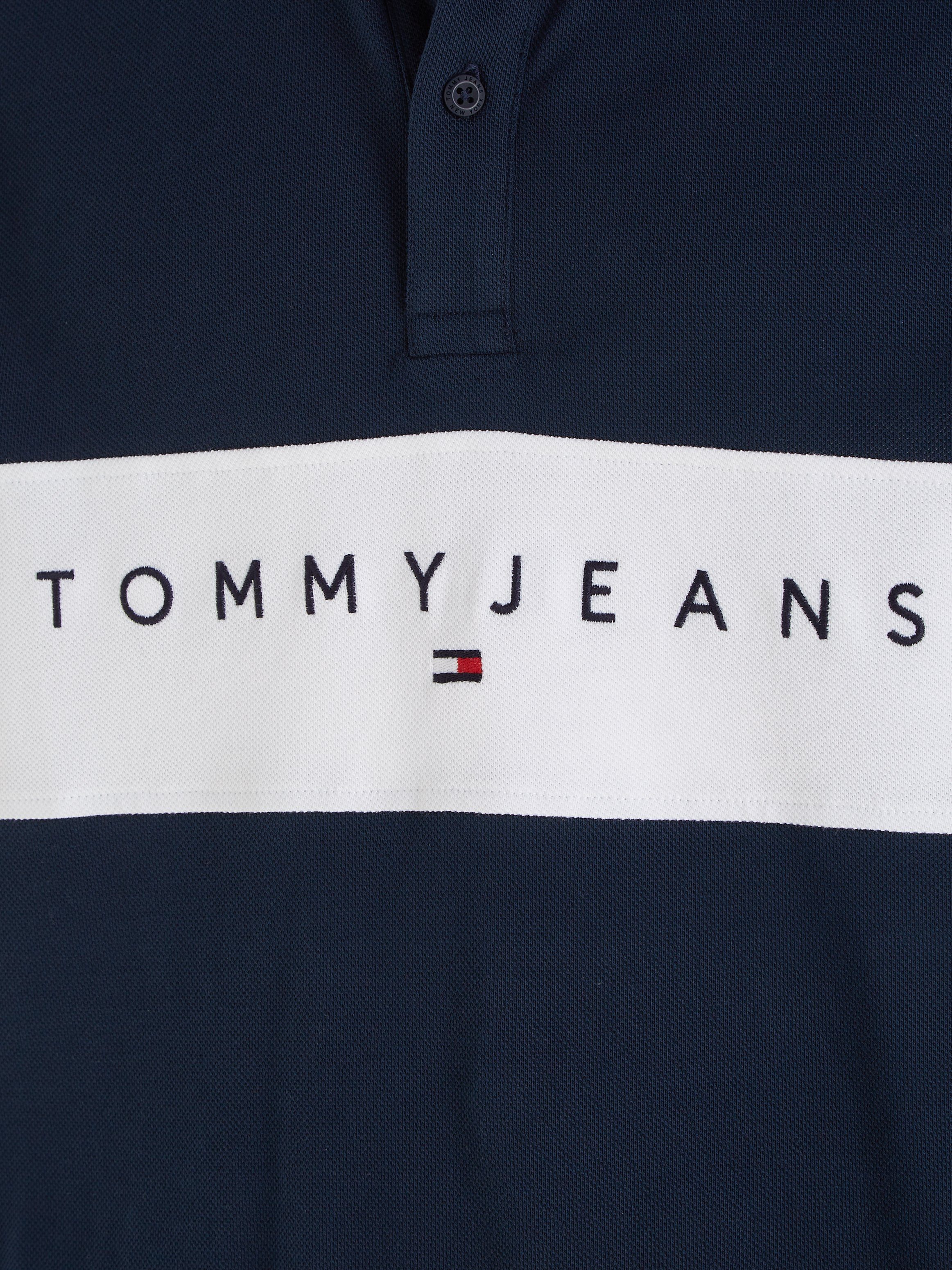 Tommy Jeans Poloshirt TJM REG Jeans mit Schriftzug LINEAR Tommy großem POLO